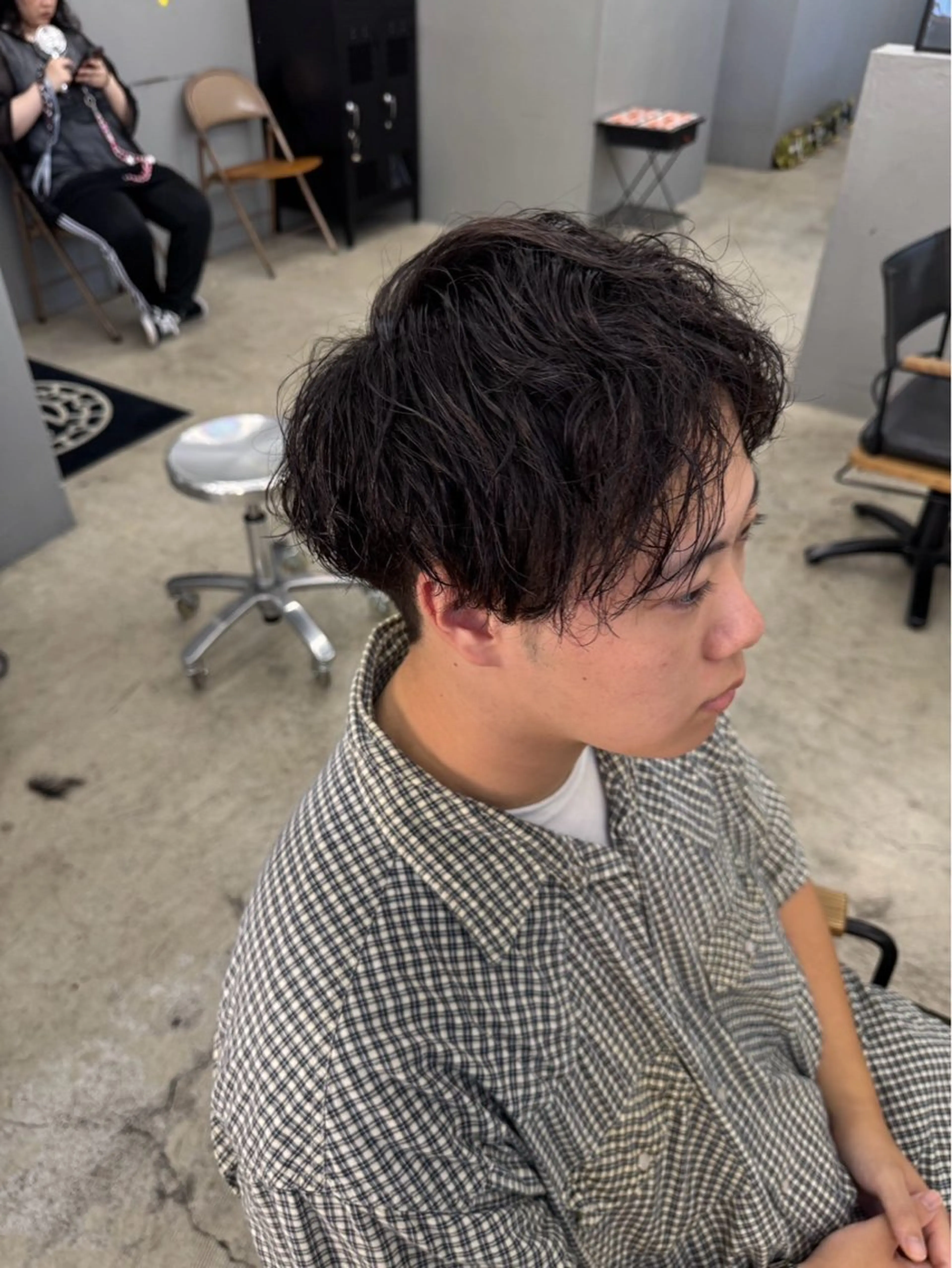 ショート パーマ メンズ カット パーマ メンズ専門サロン wokeのヘアスタイル