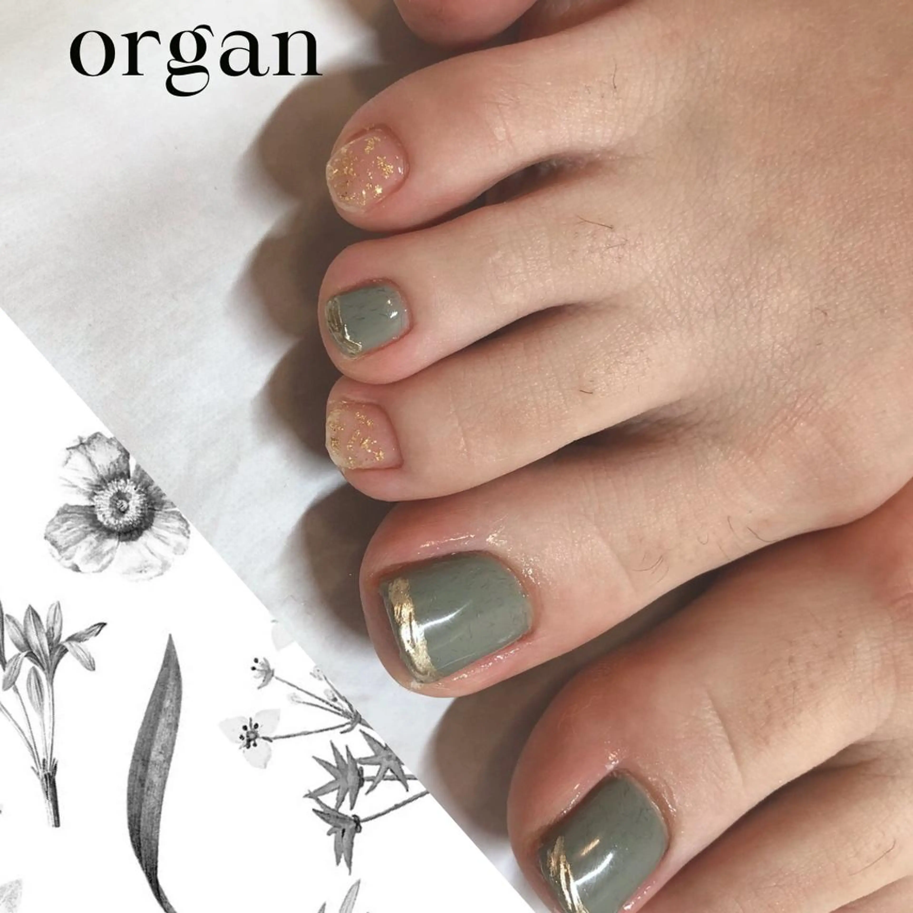ネイル フットネイル 【ＯＲＧＡＮ】 nailのネイルデザイン