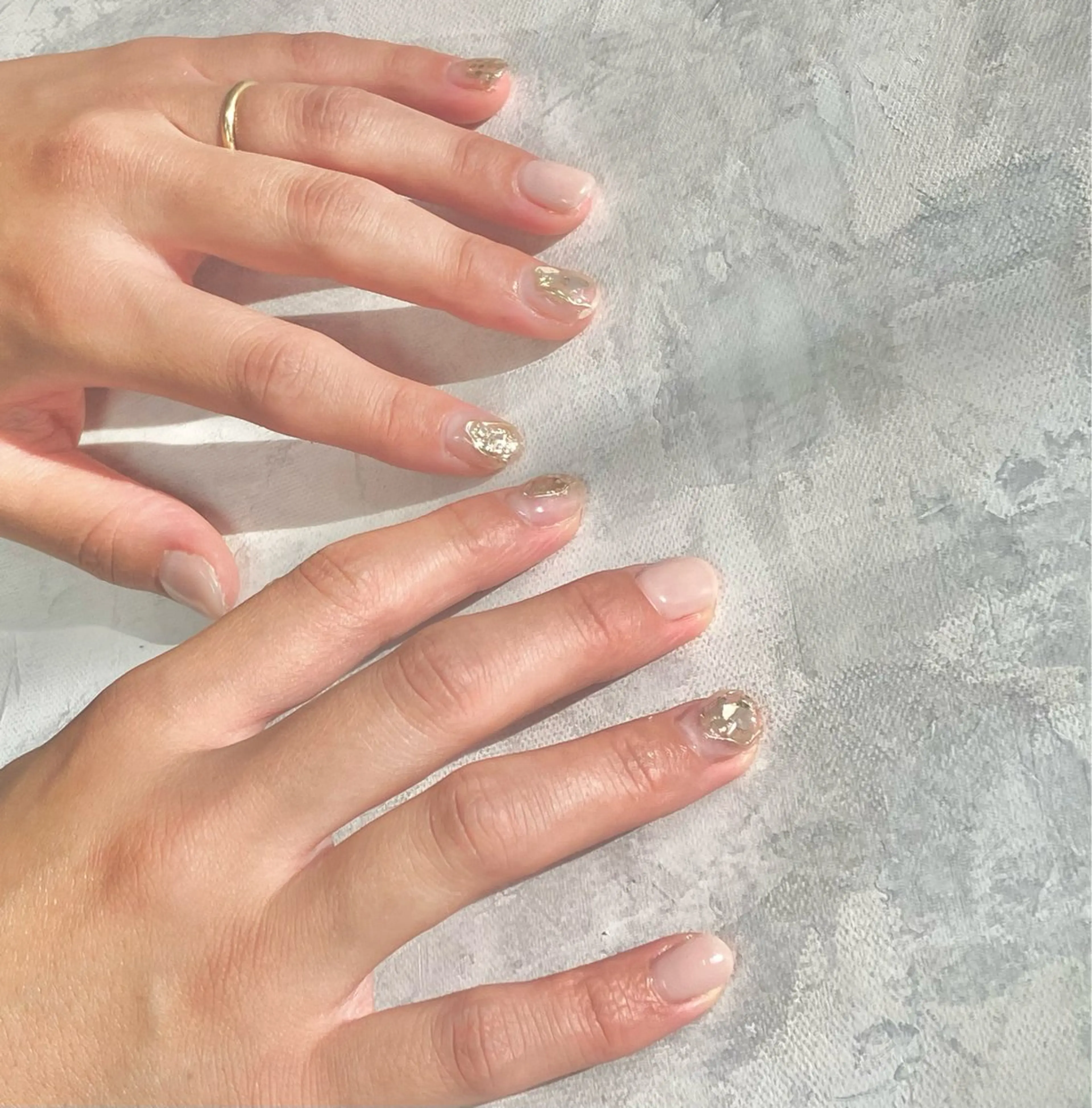 ネイル ゴールド ニュアンスネイル シンプルネイル COCO Nail　光が丘駅近のネイルデザイン