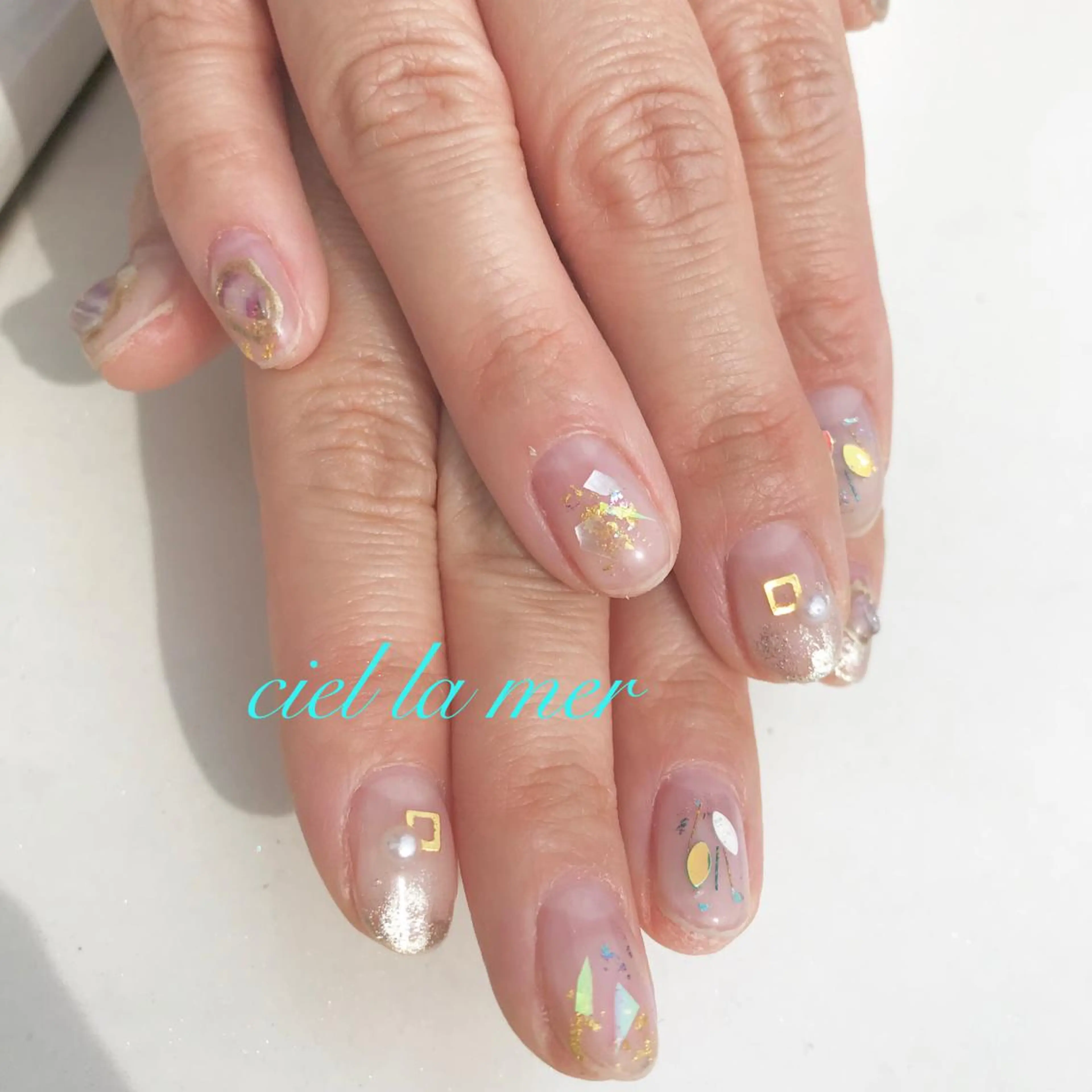 ネイル ハンドネイル フットネイル ciel la merのネイルデザイン