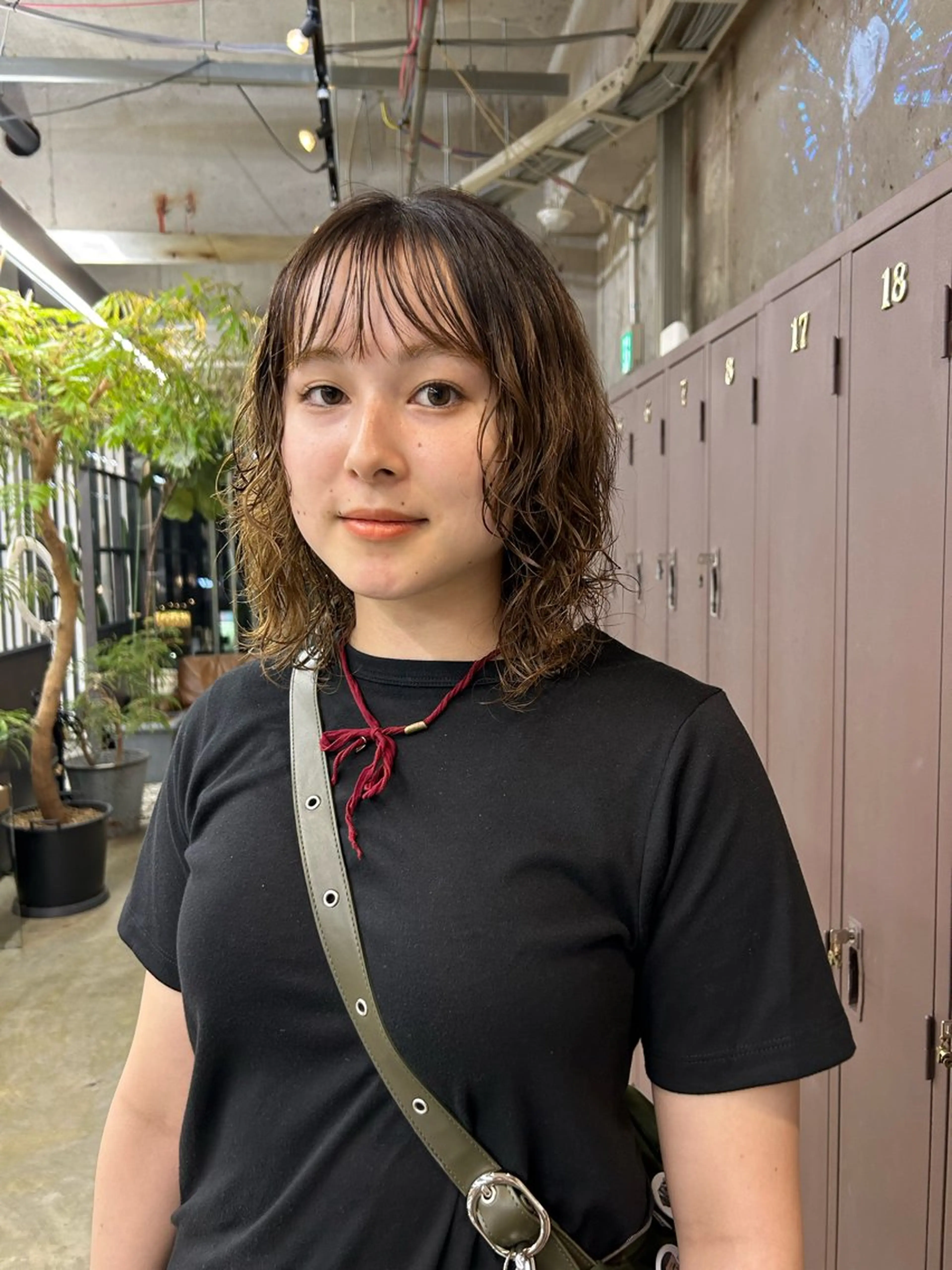 ミディアム パーマ ミディアムパーマ レイヤーカット 小川真歩/パーマ /暖色オリーブのヘアスタイル