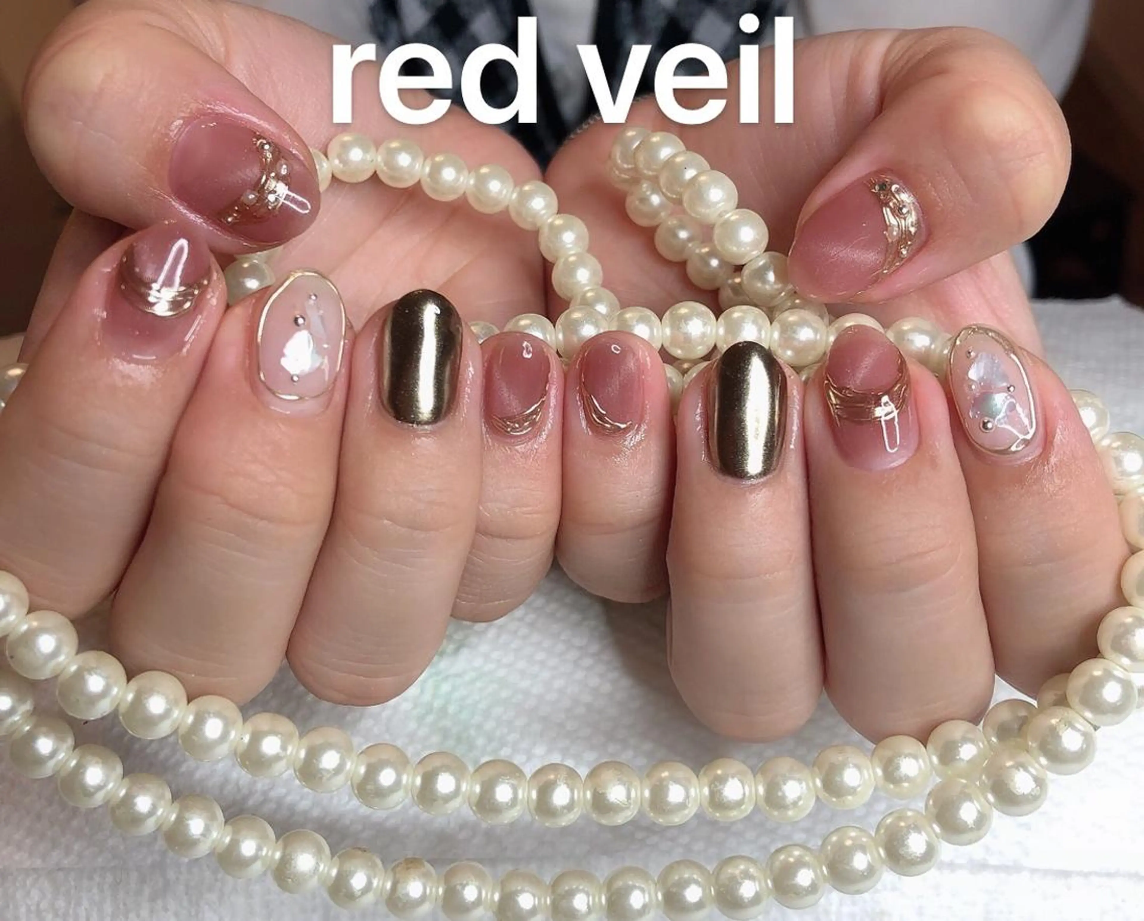 セミロング ネイル 長さ出し専門 nynaのネイルデザイン