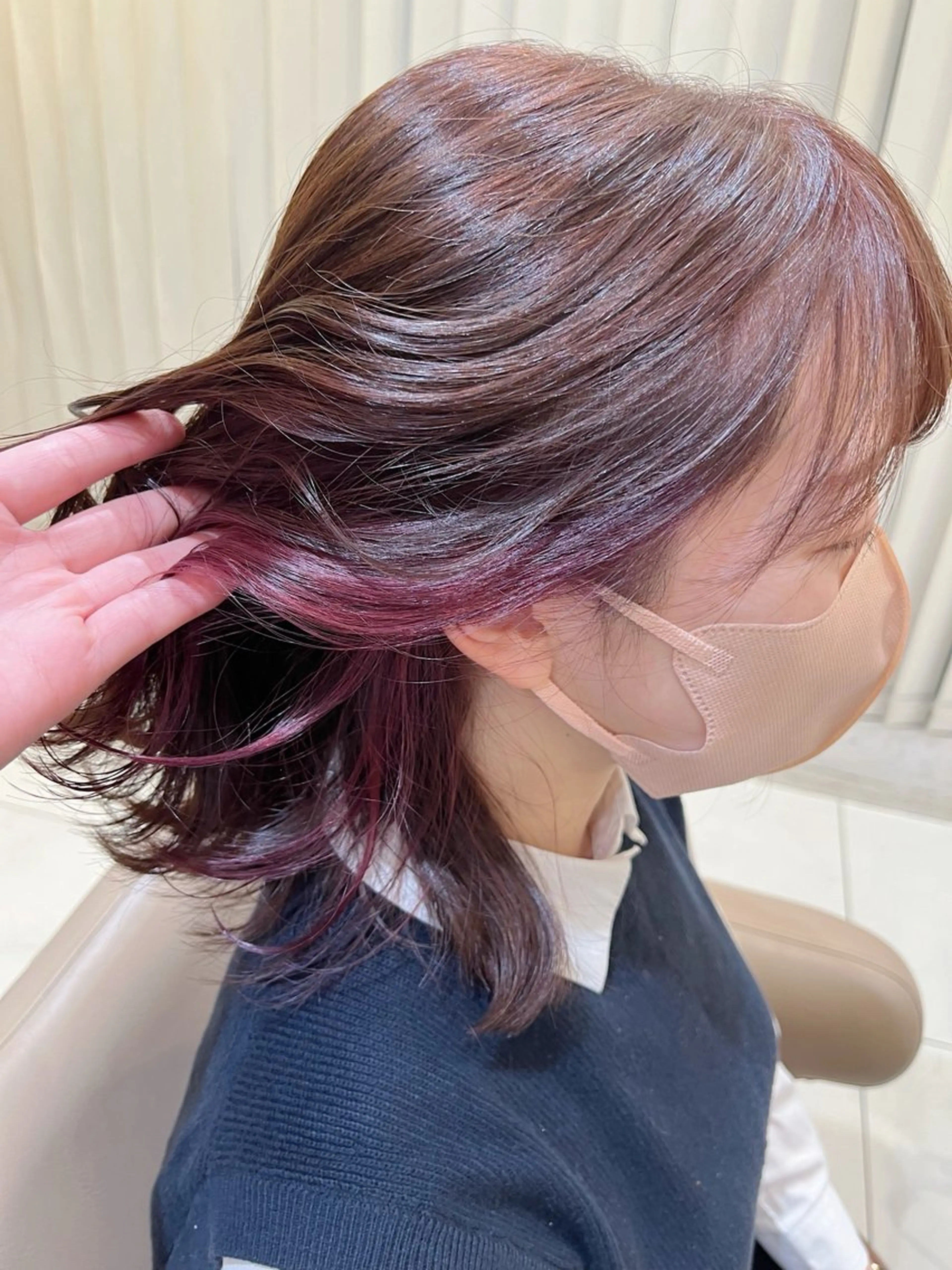 ミディアム カラー ハイトーンカラー☁️ 西條 楓花のヘアスタイル