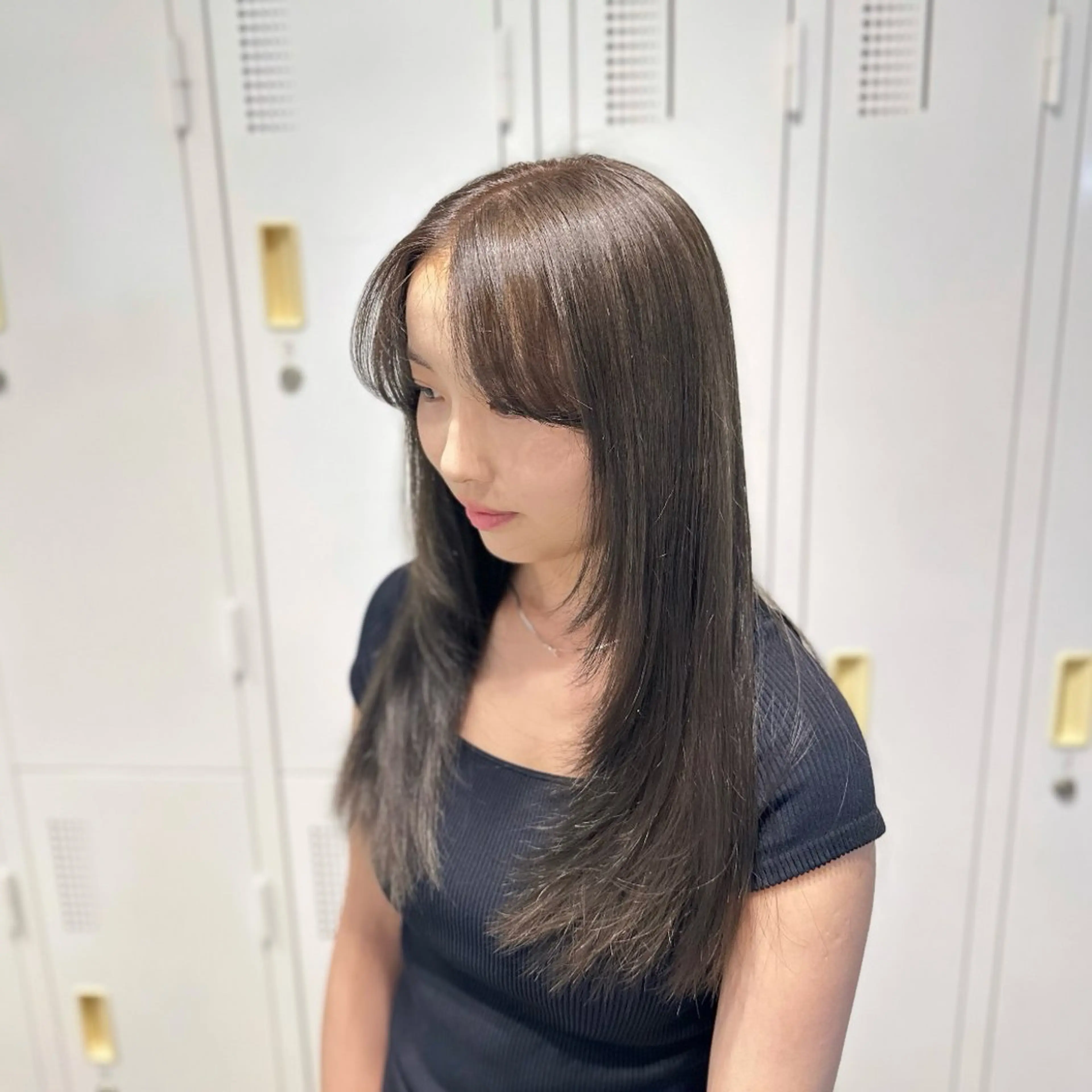 ロング カラー ブリーチ 透明感カラー ダブルカラー ブリーチなしカラー 韓国ヘア/髪質改善 /natsuki🧸のヘアスタイル