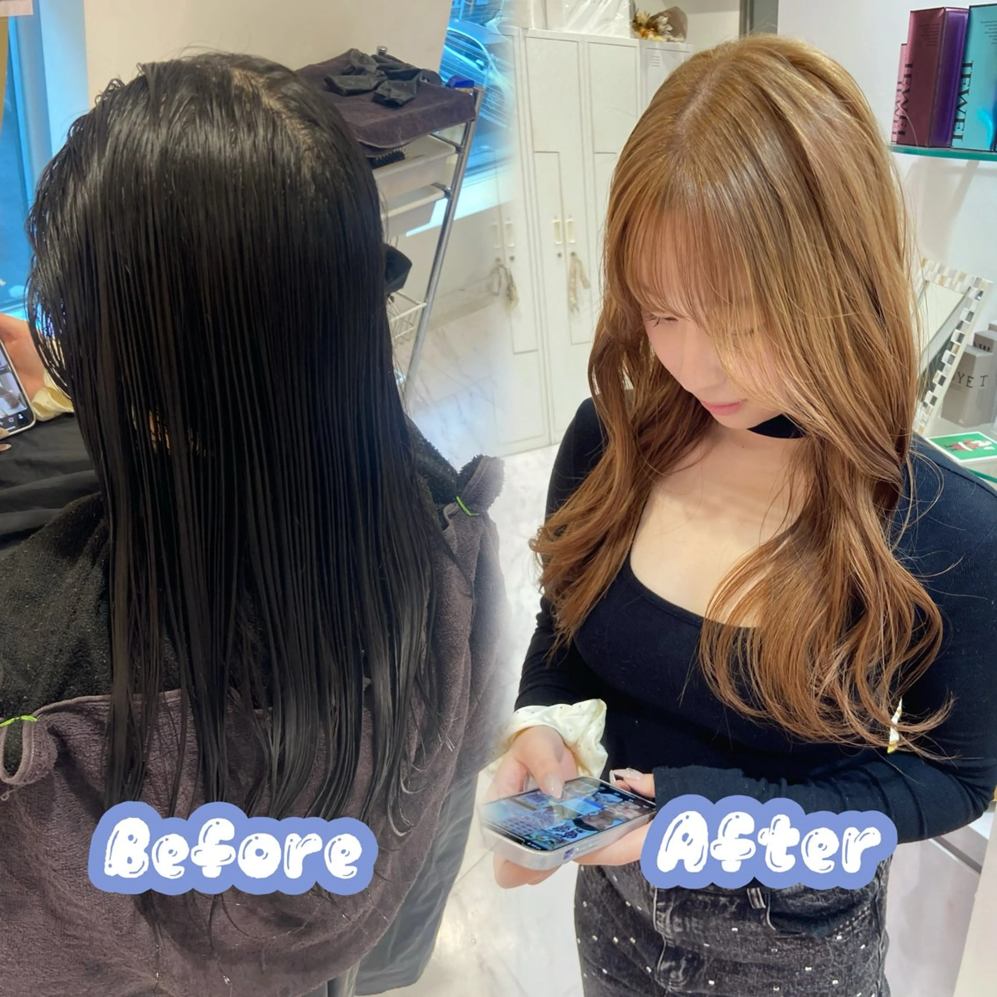 ロング カット ヘアカラー トリートメント 名駅/ハイトーン /Y2k/YUNAのヘアスタイル
