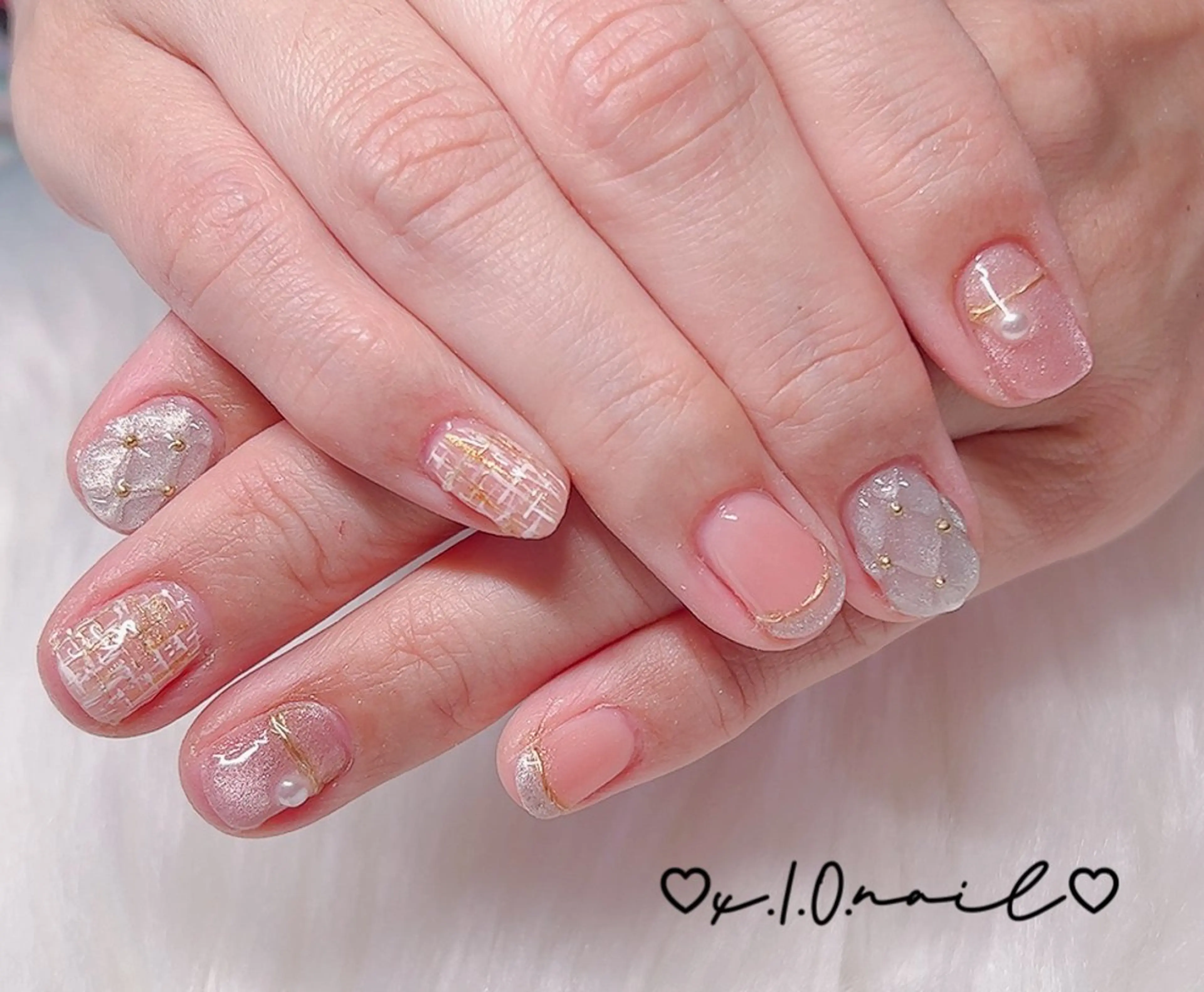 ネイル アニマル柄 アートネイル べっ甲ネイル ニュアンスネイル ネイルチップ ハンドネイル x.1.0.nail ♡Cのネイルデザイン