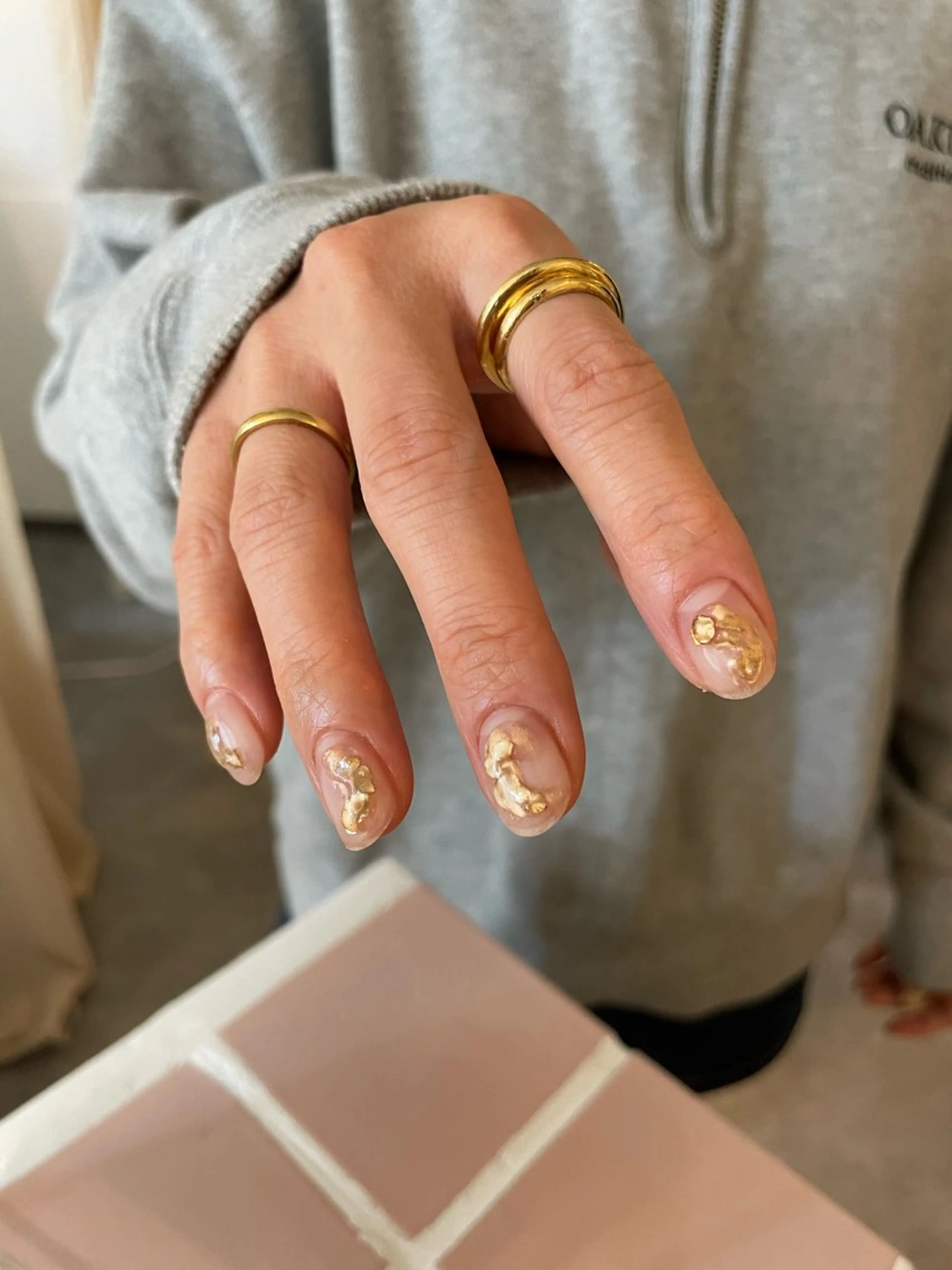 ネイル ゴールド ハンドネイル roof nailのネイルデザイン