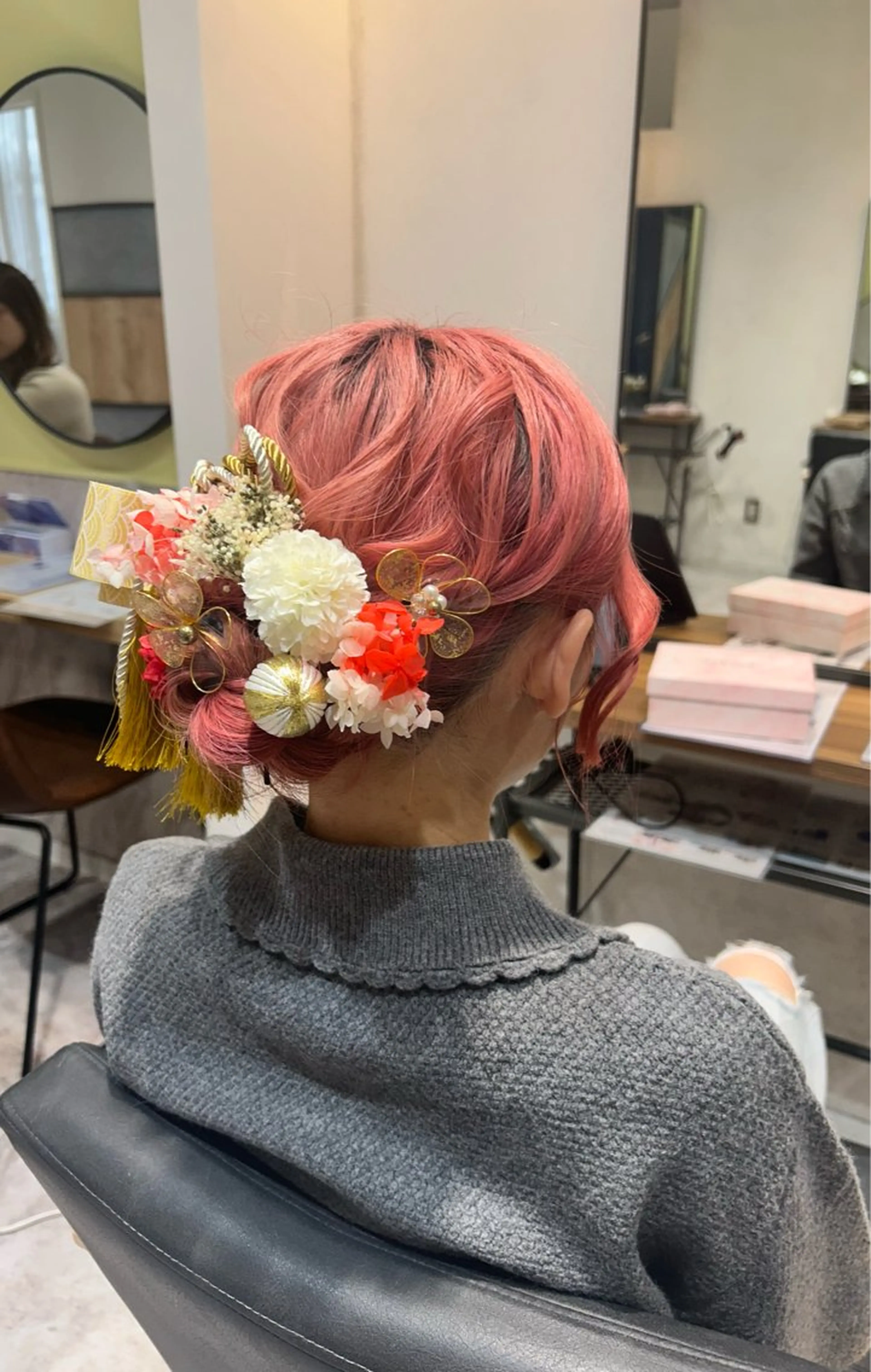 ヘアアレンジ 卒業式のヘアスタイル ヘアセット センターパート/ メンズ特化/日向🔥のヘアスタイル