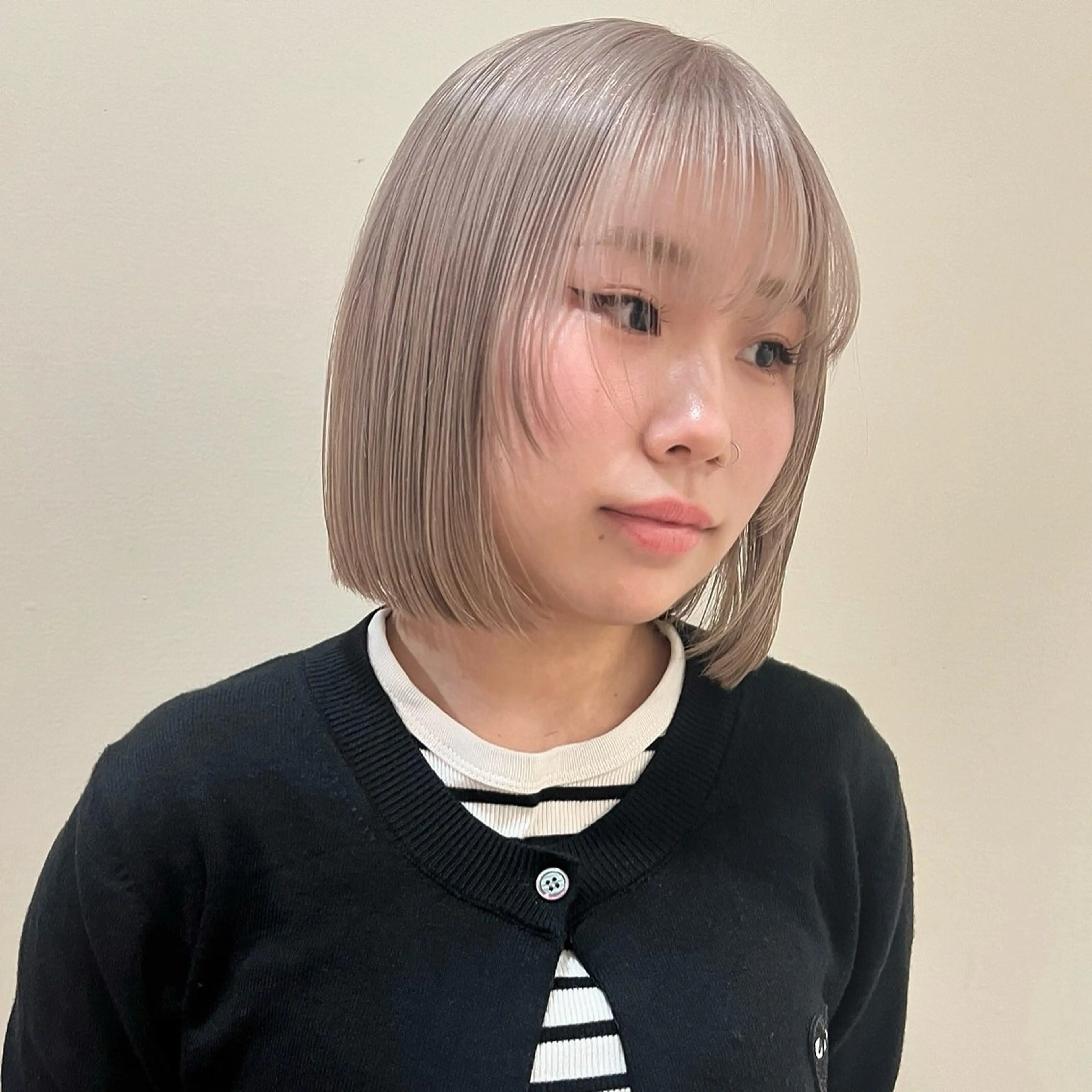 ミディアム カラー ヘアカラー トリートメント 🥃まろやかカラー/ ボブ🥃yujiroのヘアスタイル