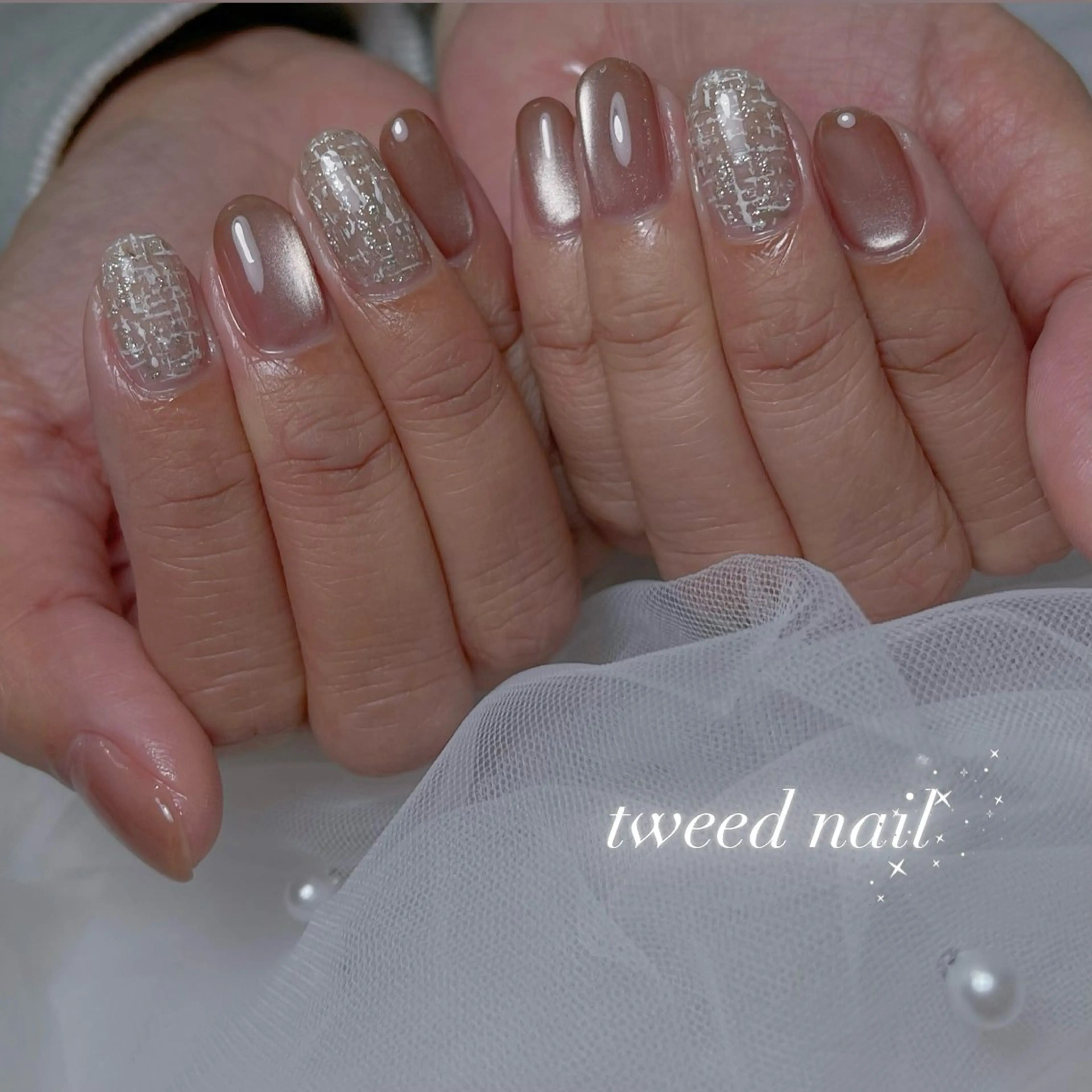 ネイル アートネイル 長さ出し ジェルネイル 韓国ネイル 持ち込み ハンドネイル RE SALONのネイルデザイン