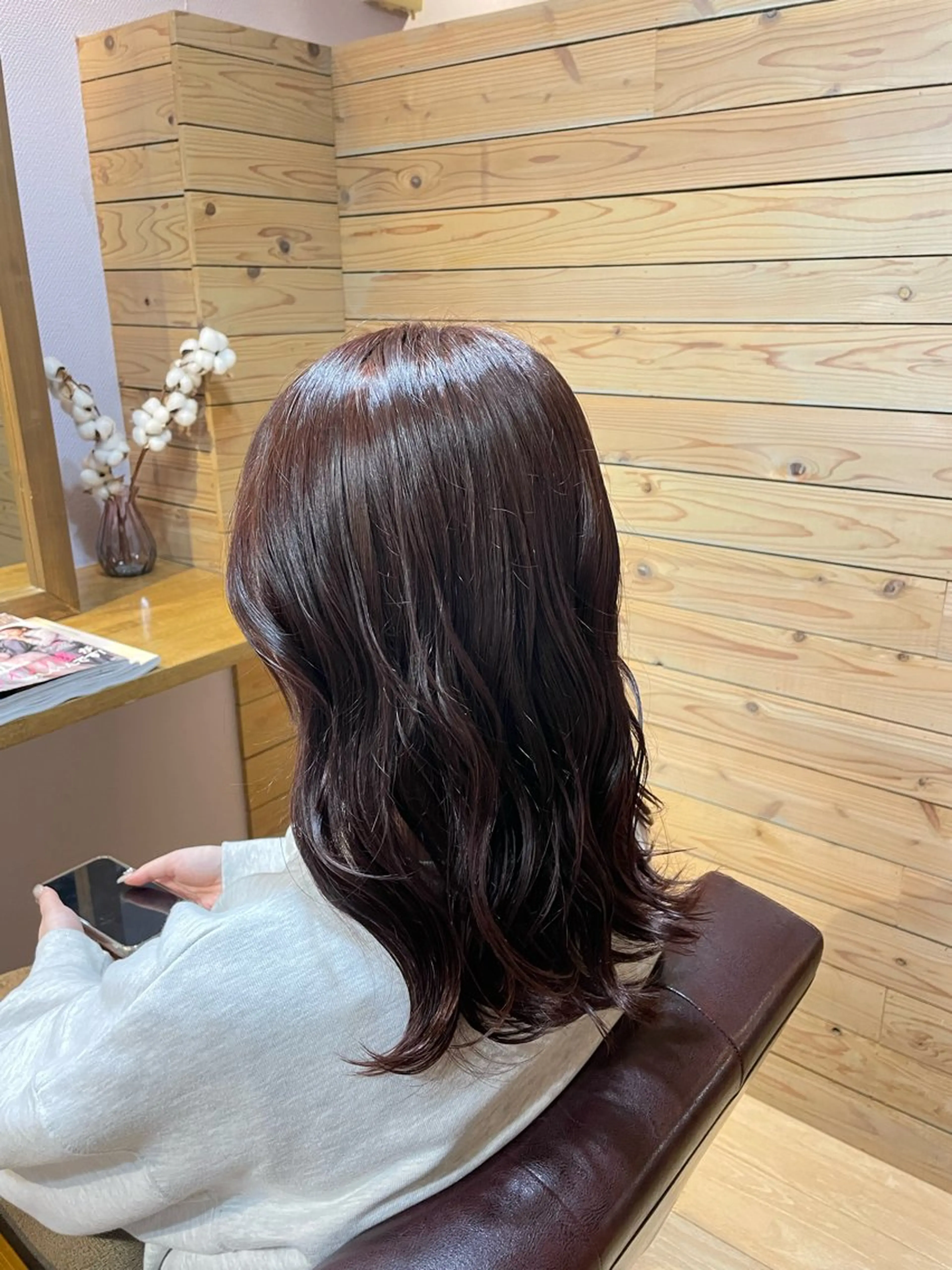 セミロング ピンクブラウン ヘアカラー hair room nico所属・山口美容室/ nico/shionのヘアスタイル