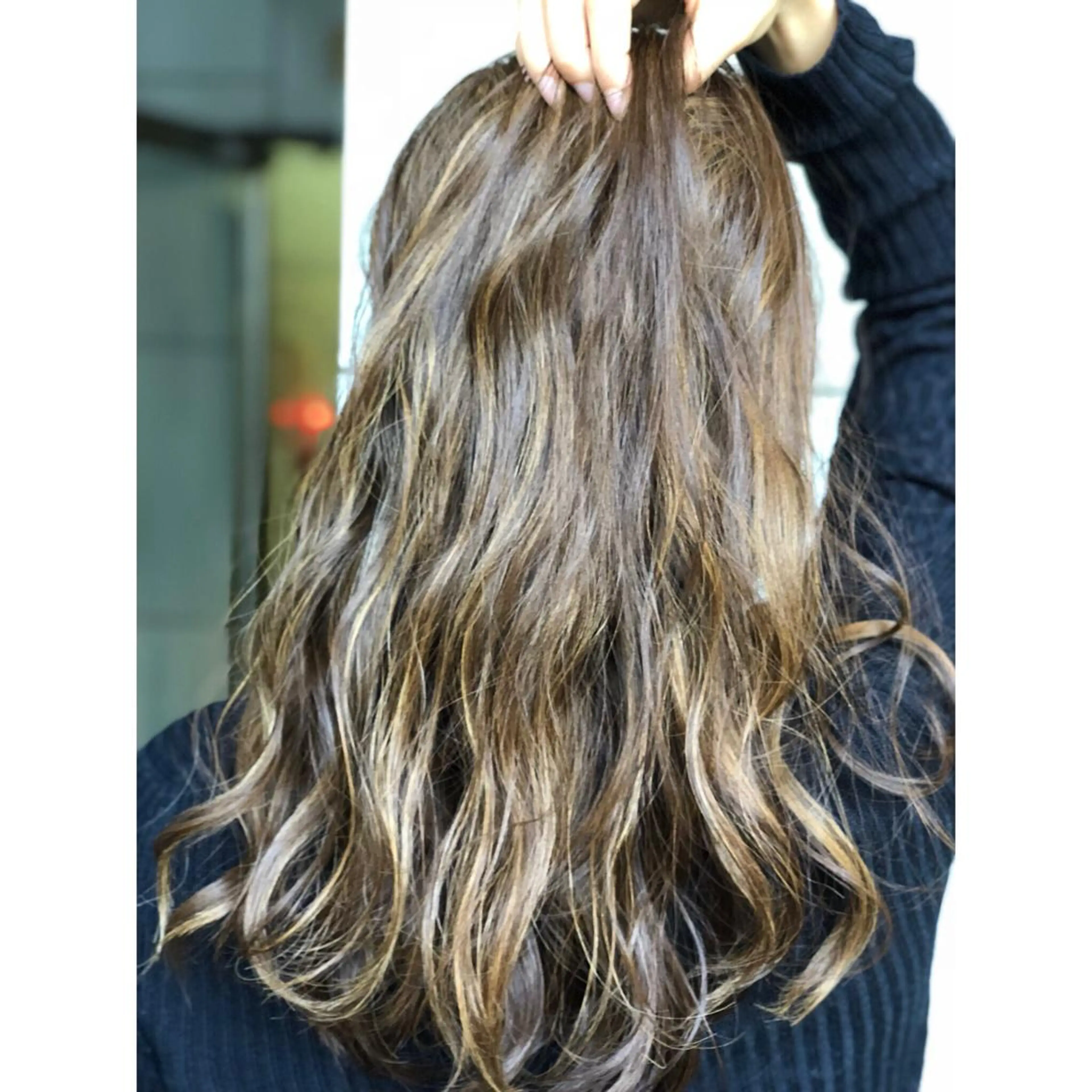 ロング カラー ブルーカラー ブルージュ オレンジ 外国人風カラー ヘアカラー トリートメント ヘッドスパ パーソナルカラー診断 できます 木曽 主博のヘアスタイル