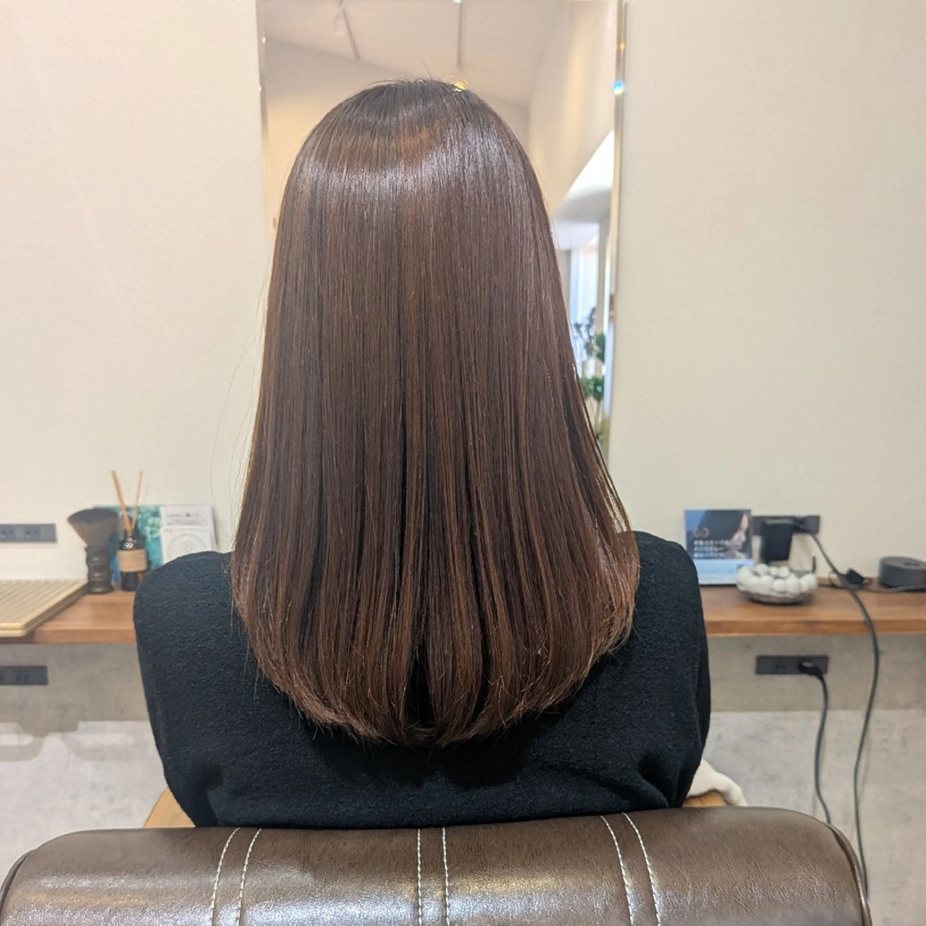 セミロング 縮毛矯正 delay所属・小川/高松市一宮町の サロン【delay】のヘアスタイル