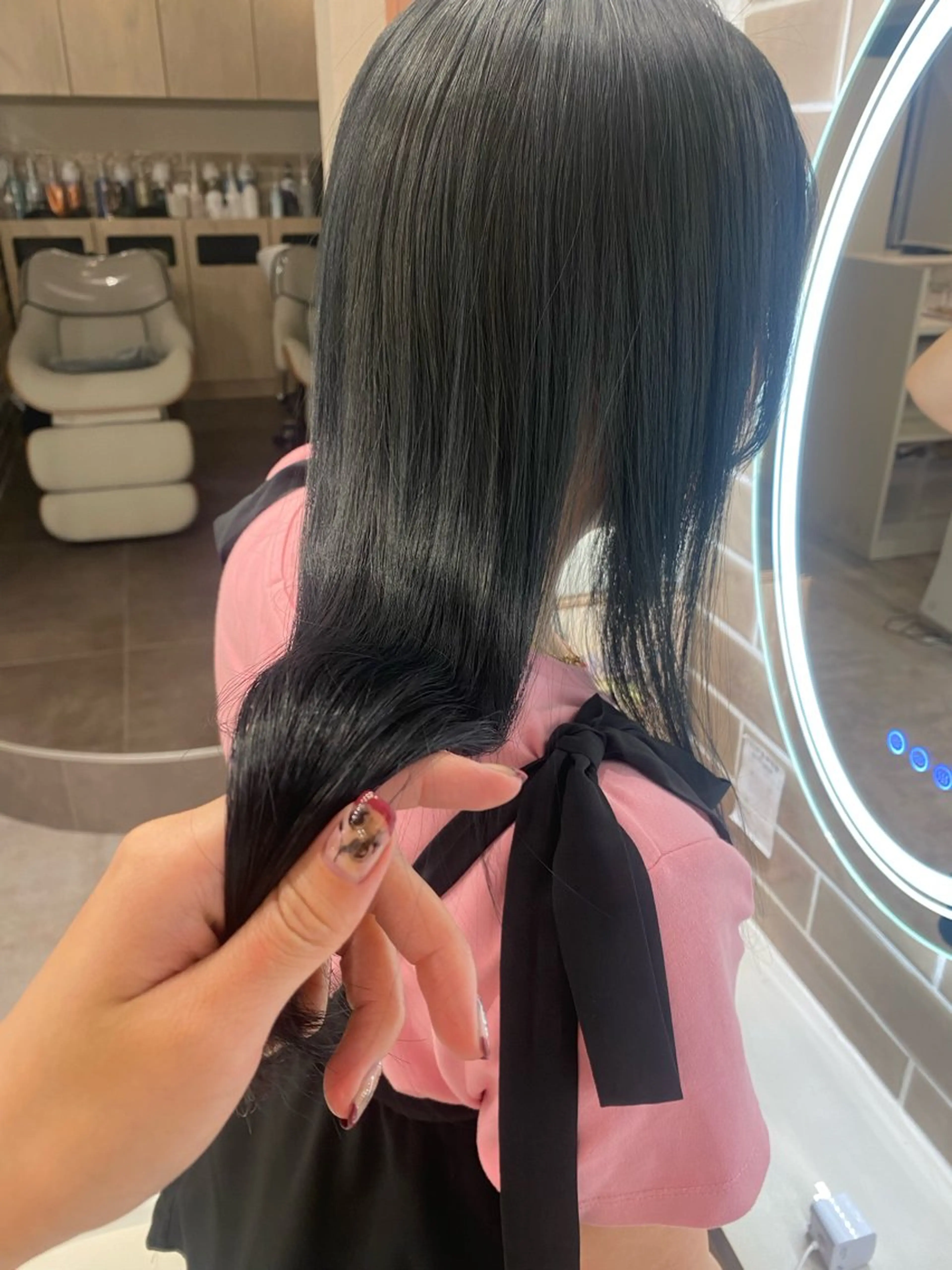 髪質改善ケアストレートの写真