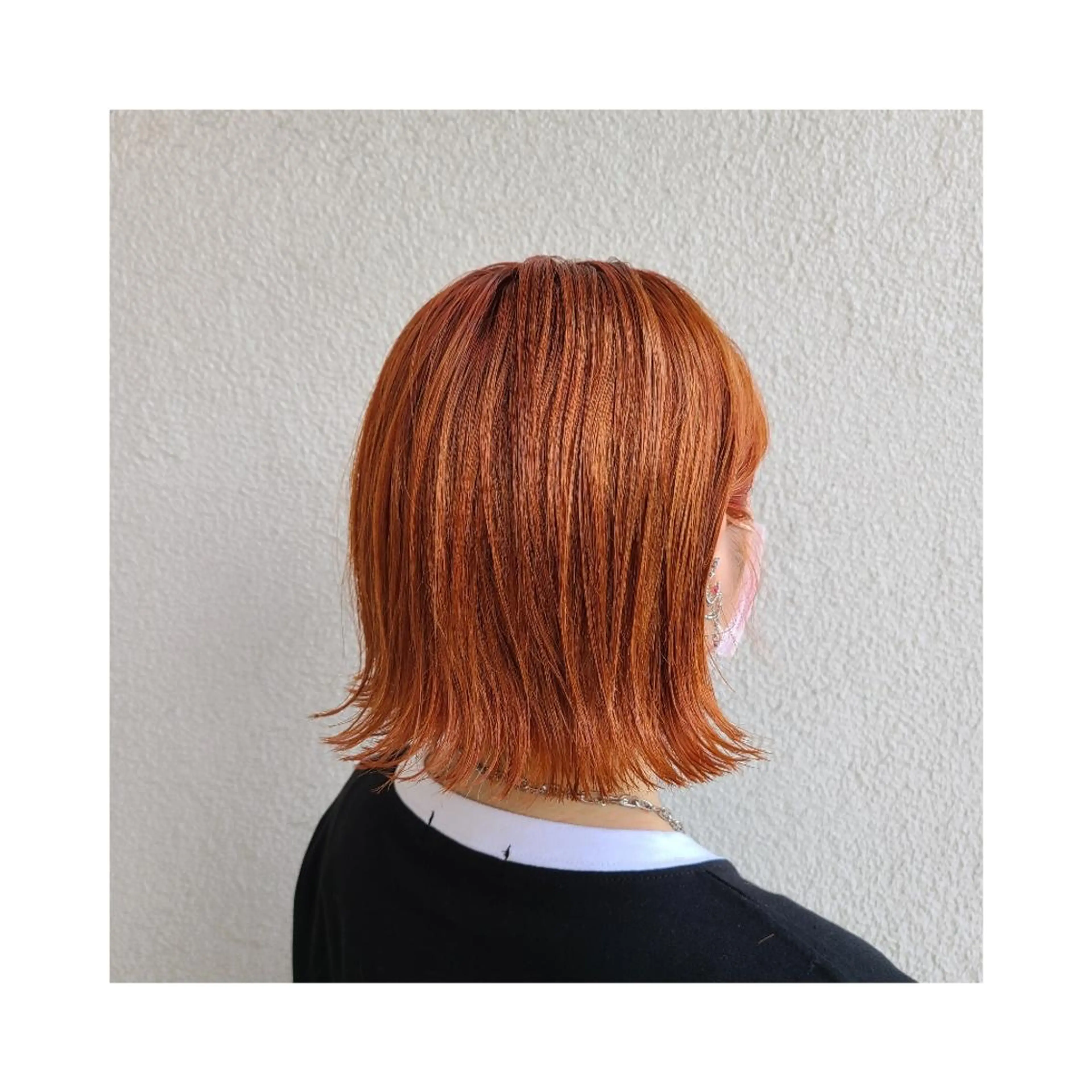 ミディアム カラー ブリーチ 透明感カラー オレンジ ヘアカラー Hazumi Ayanoのヘアスタイル