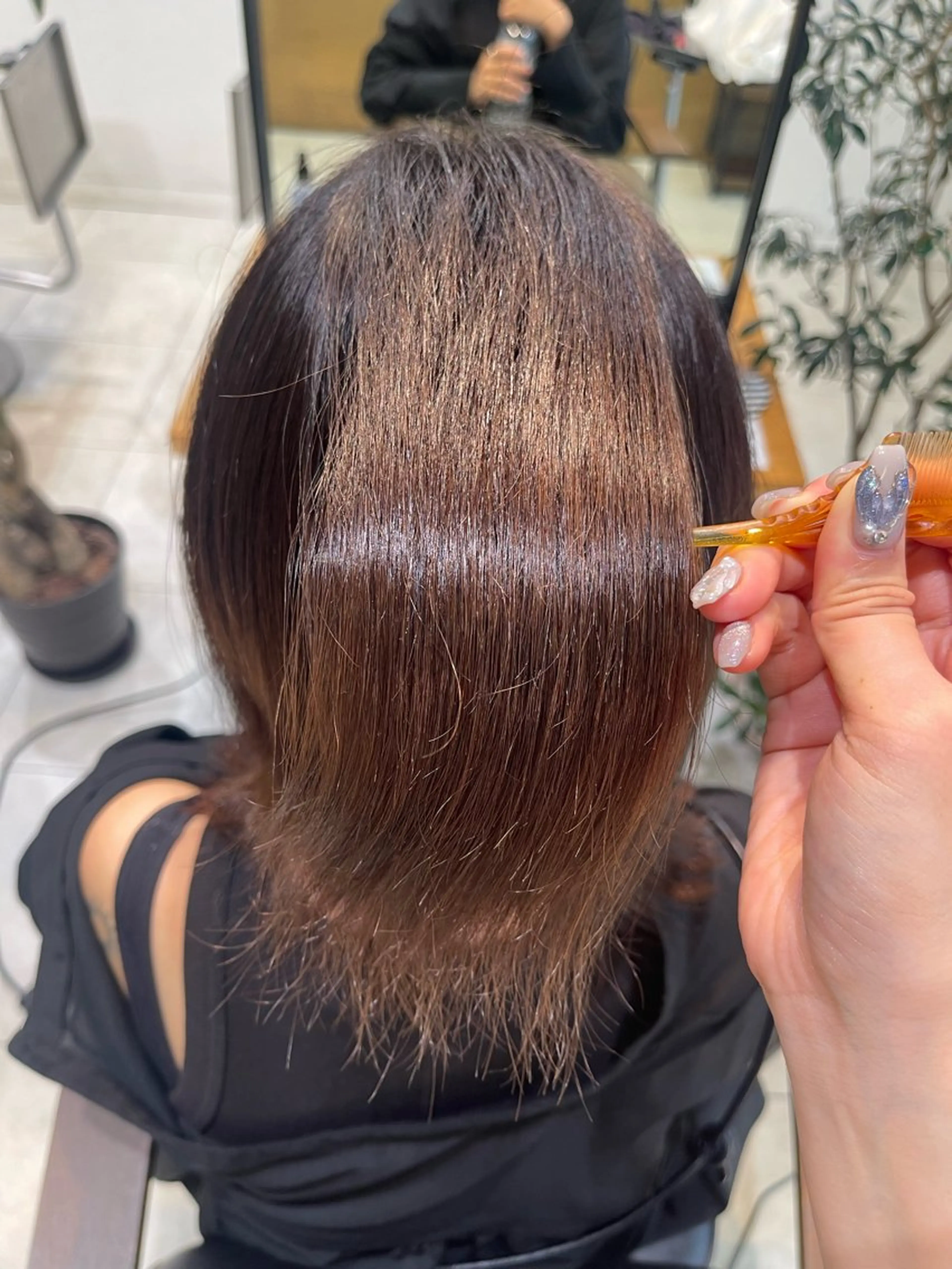 ミディアム 縮毛矯正・髪質改善・ ストレート🌻ゆいのヘアスタイル