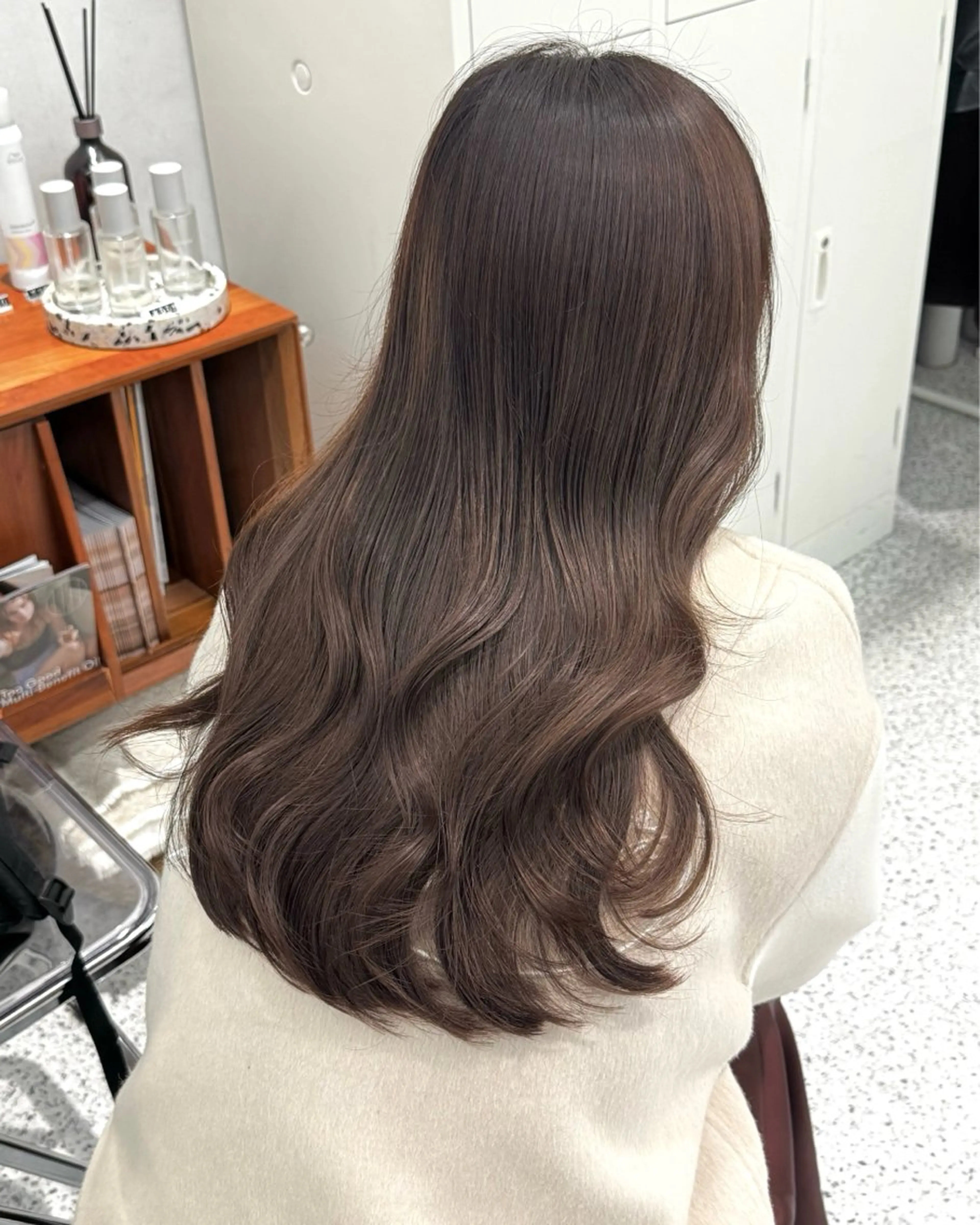 セミロング カット ヘアカラー トリートメント 韓国ヘア🤍 ayanaのヘアスタイル