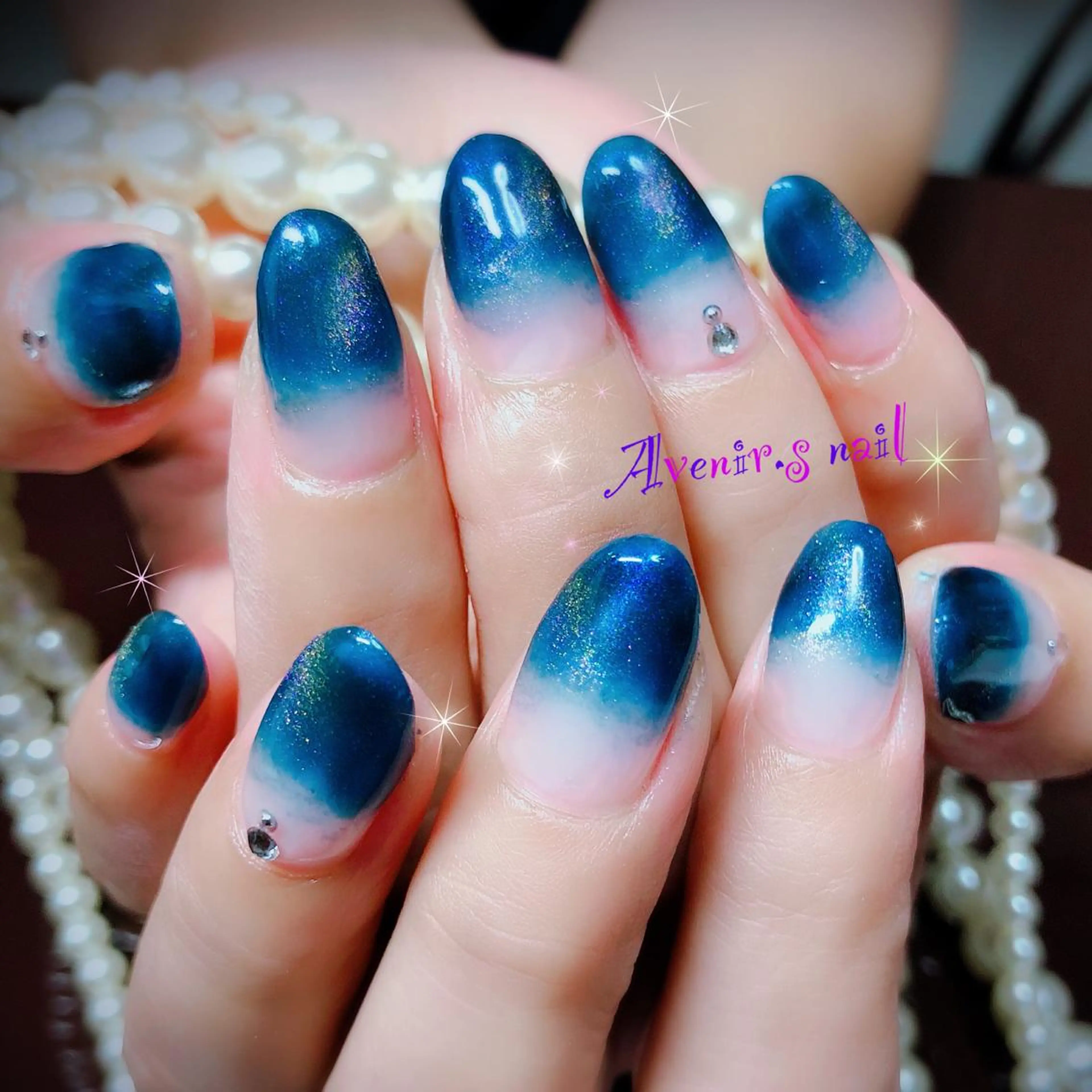 ネイル ジェルネイル マグネットネイル Home Salon Avenir.のネイルデザイン