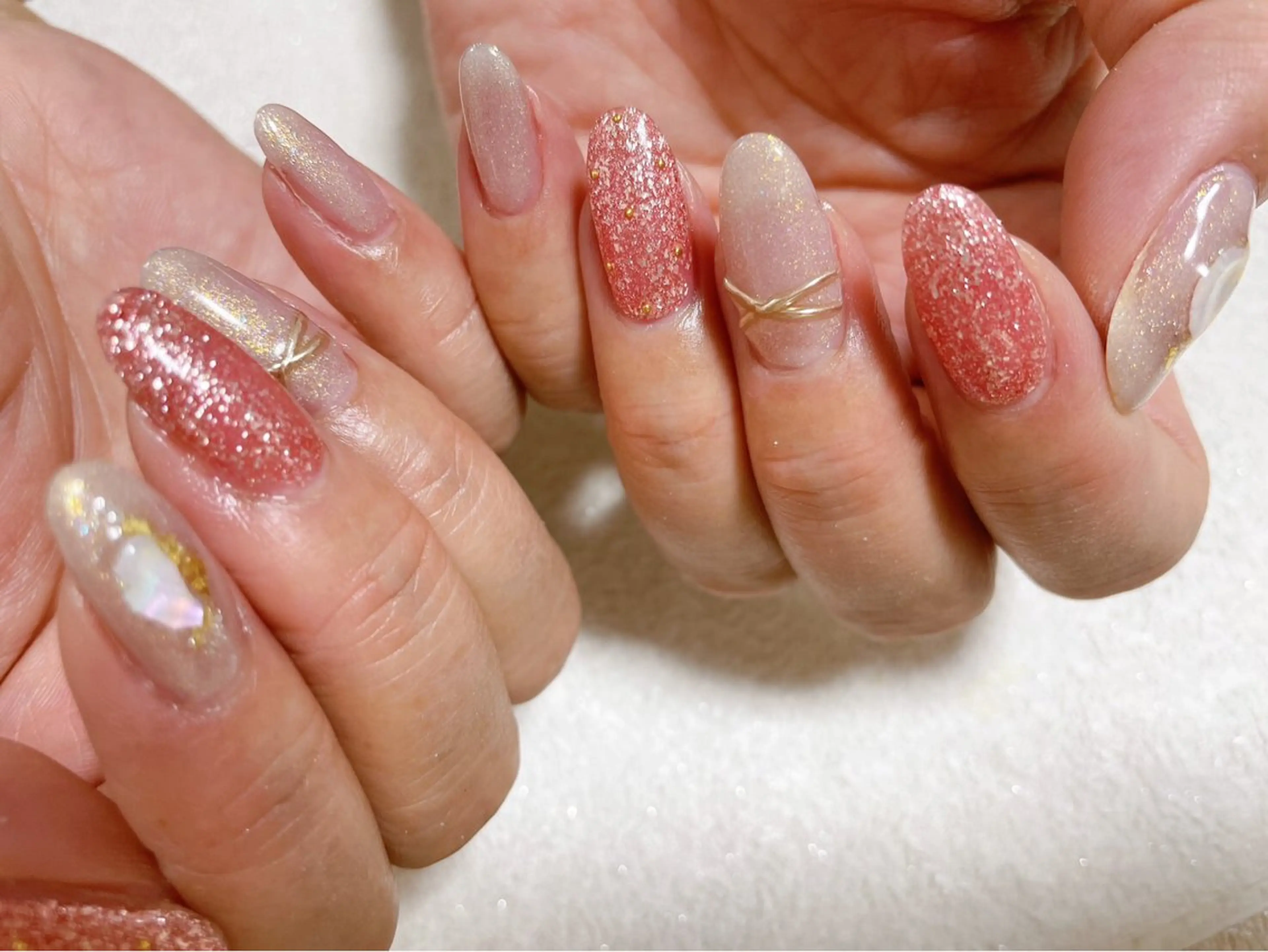 ネイル オーロラネイル フットネイル フレンチネイル ジェルネイル 韓国ネイル ハンドネイル kiki nail 二子玉川のネイルデザイン