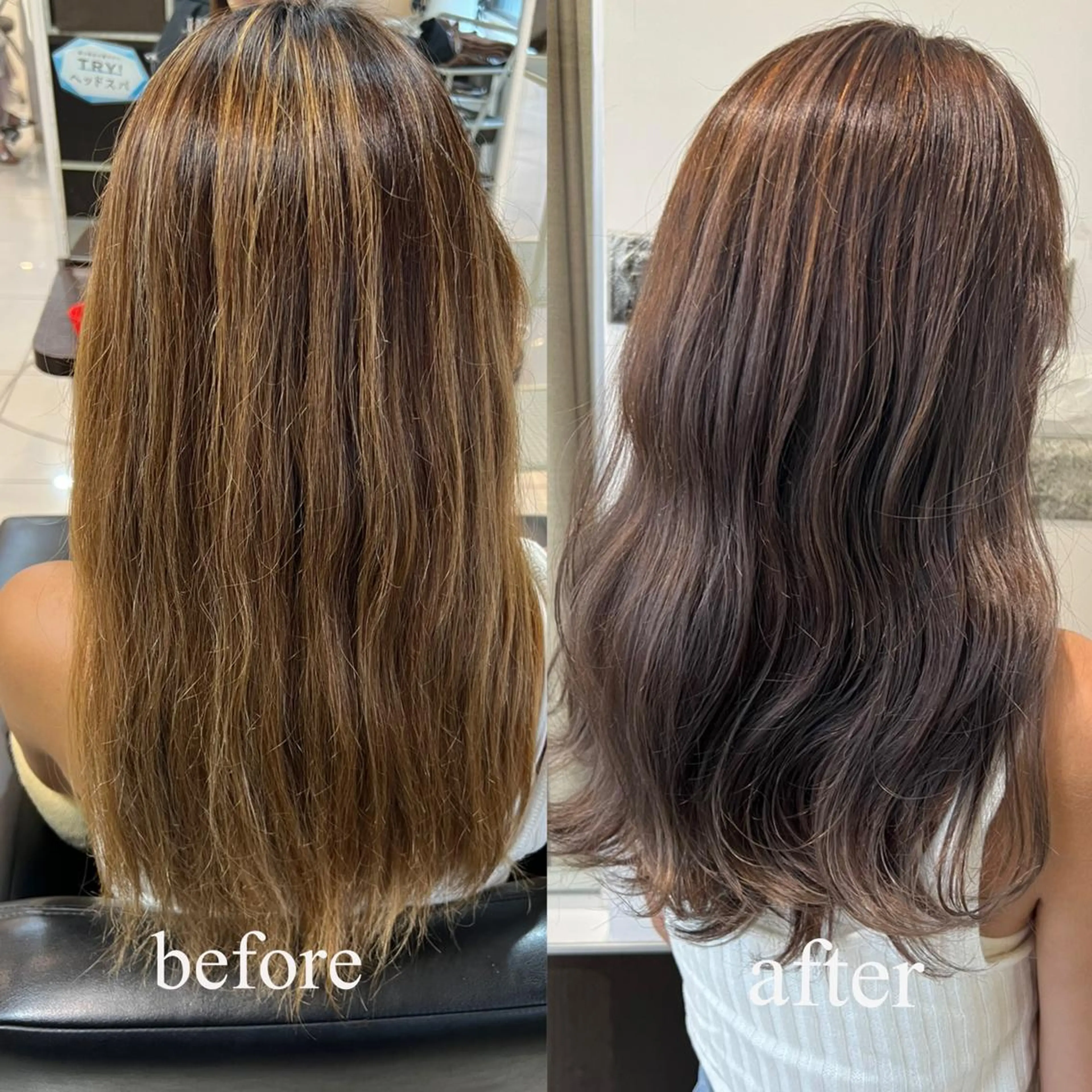 ロング カラー 大人女性ぼかし メンズ強化🦙平作のヘアスタイル