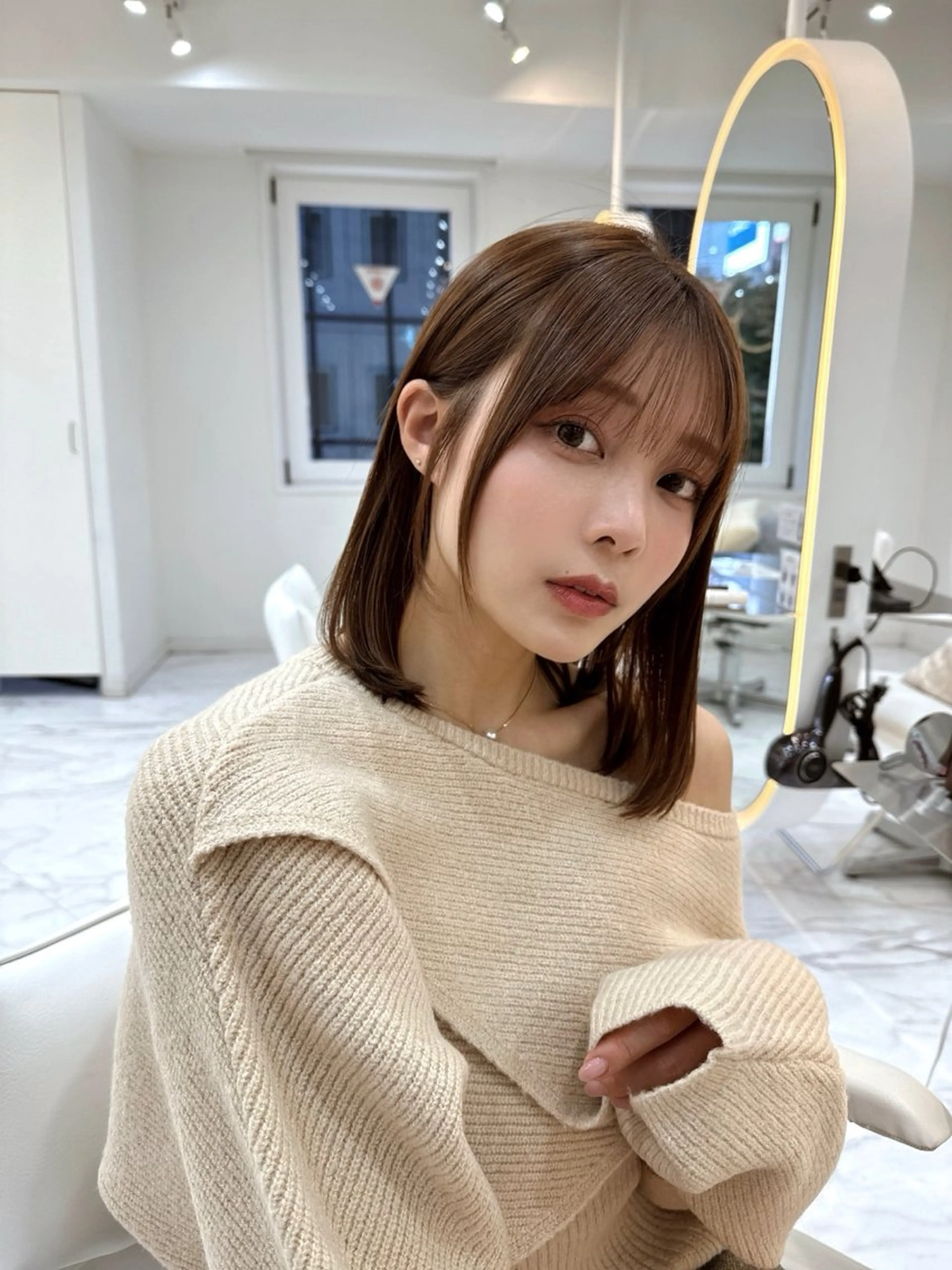 ミディアム カラー ボブ ボブ/レイヤー /植原健太のヘアスタイル