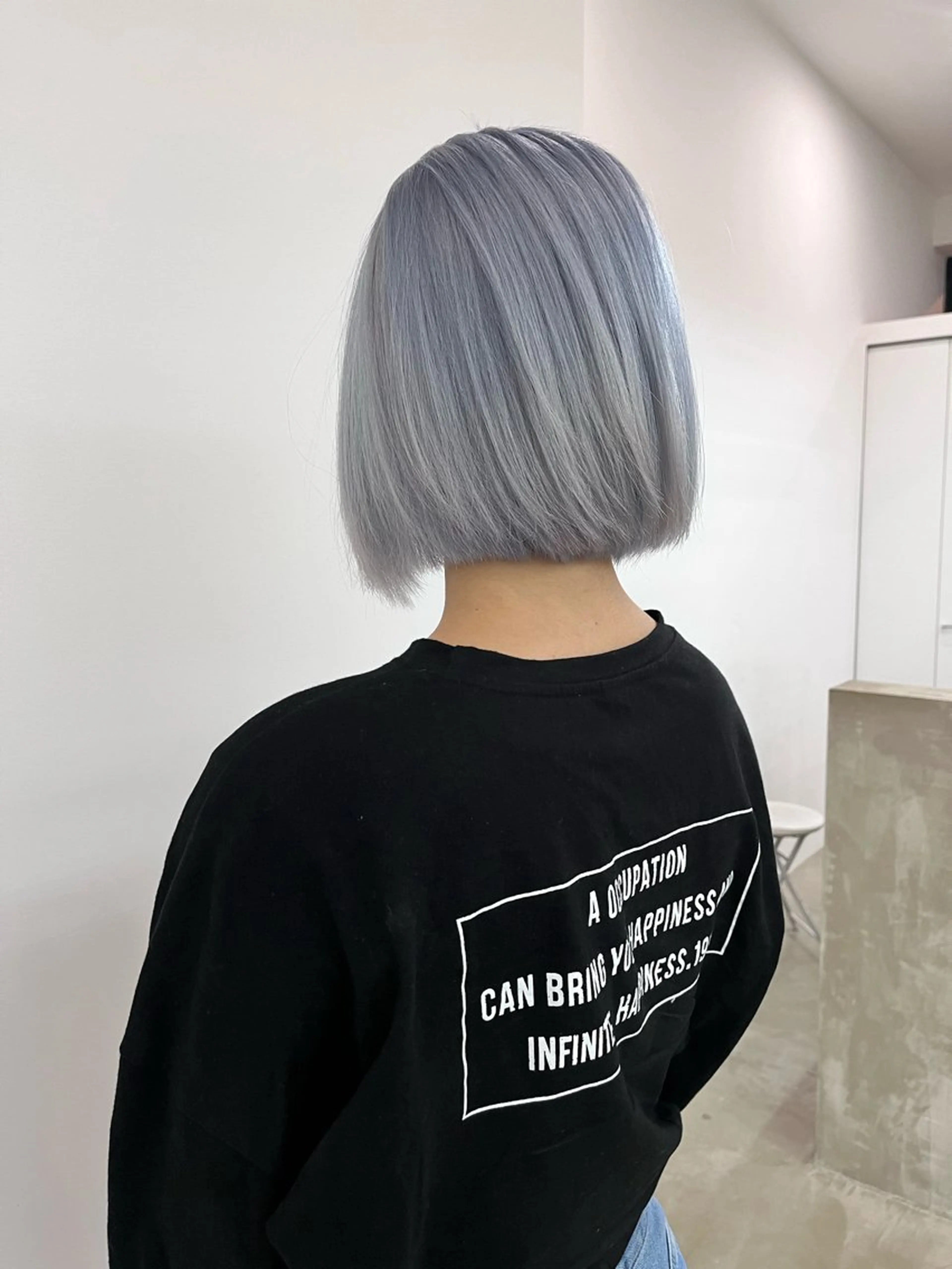 ショート カラー ブリーチ ケアブリーチ ダブルカラー イヤリングカラー ハイライトカラー Nought etre 西金沢のヘアスタイル