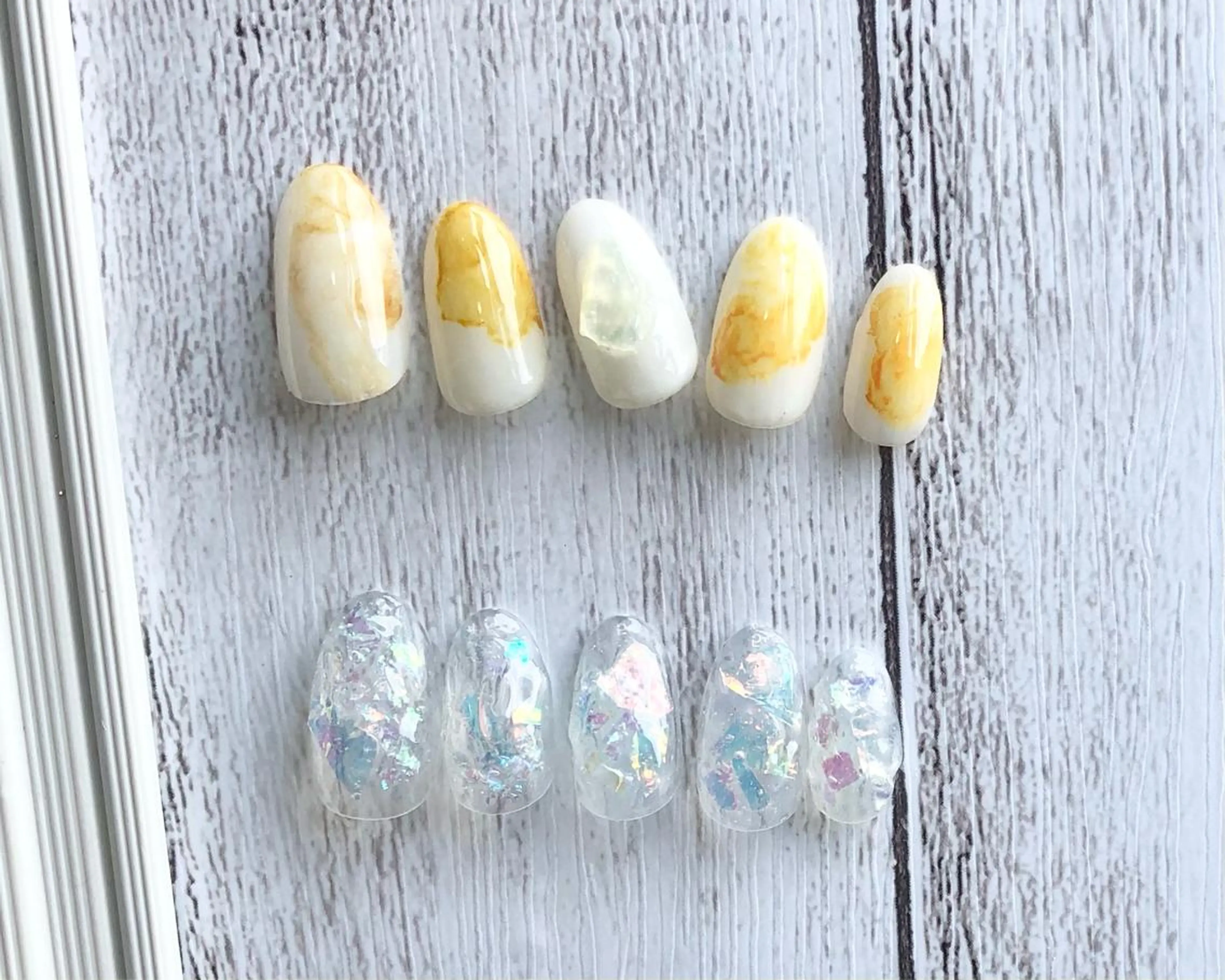 ネイル アートネイル 氷ネイル・うるうるネイル le'a moe KONAMIのネイルデザイン