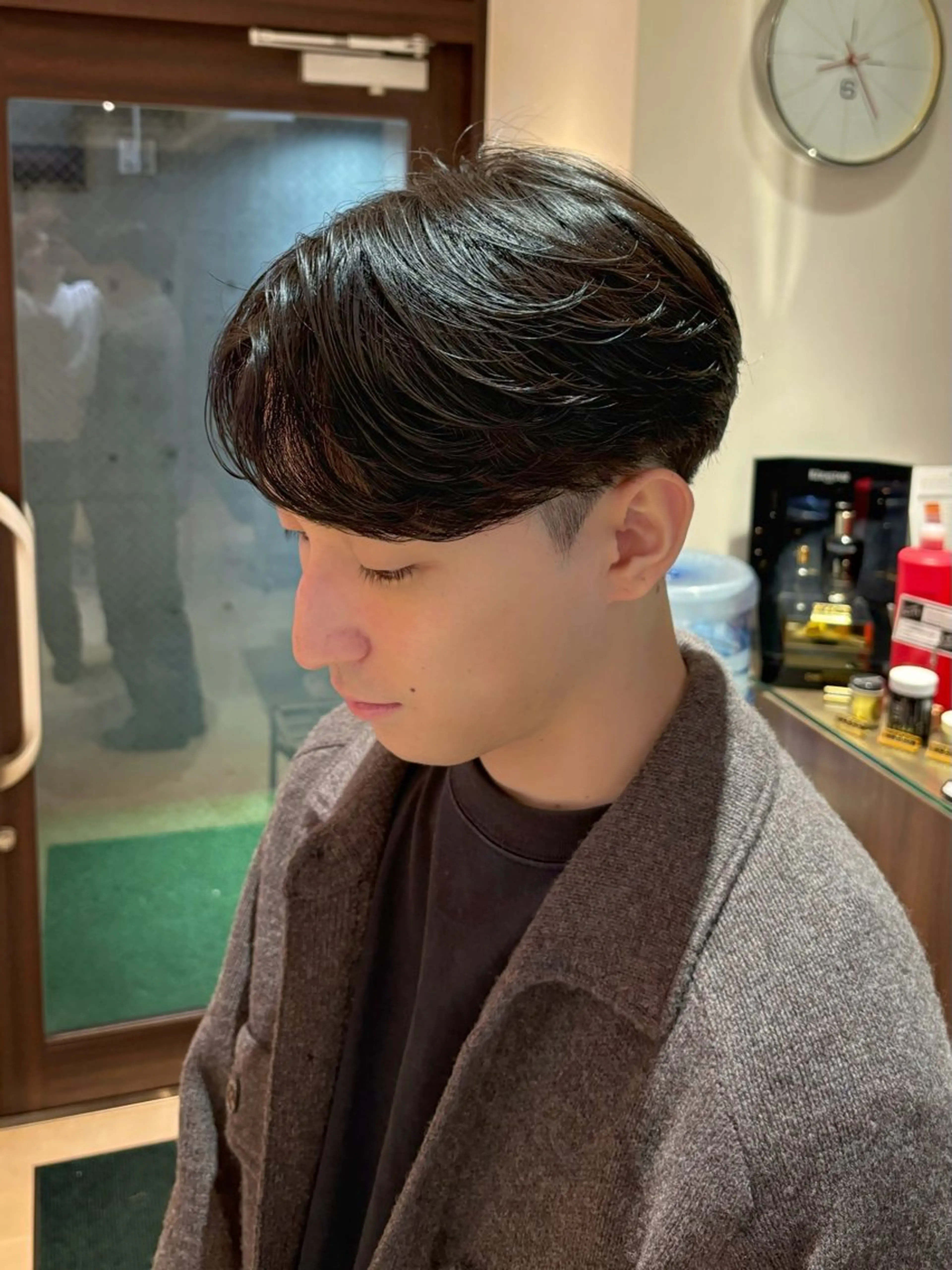 ショート パーマ メンズ カット パーマ カルマパーマ韓国ヘア shiryuのヘアスタイル