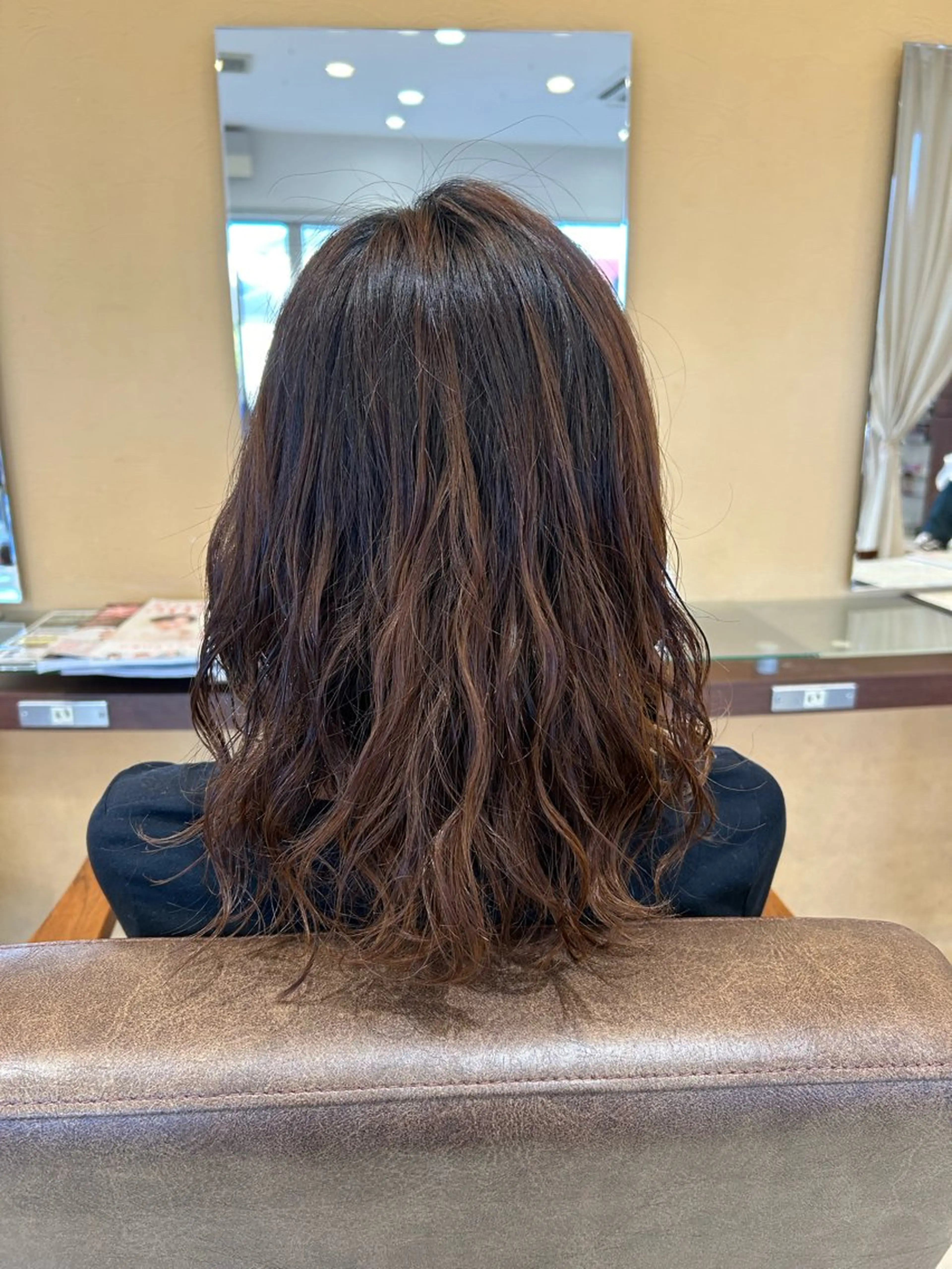 セミロング パーマ ハイトーン/寒色系 カラー/Risa🌿のヘアスタイル