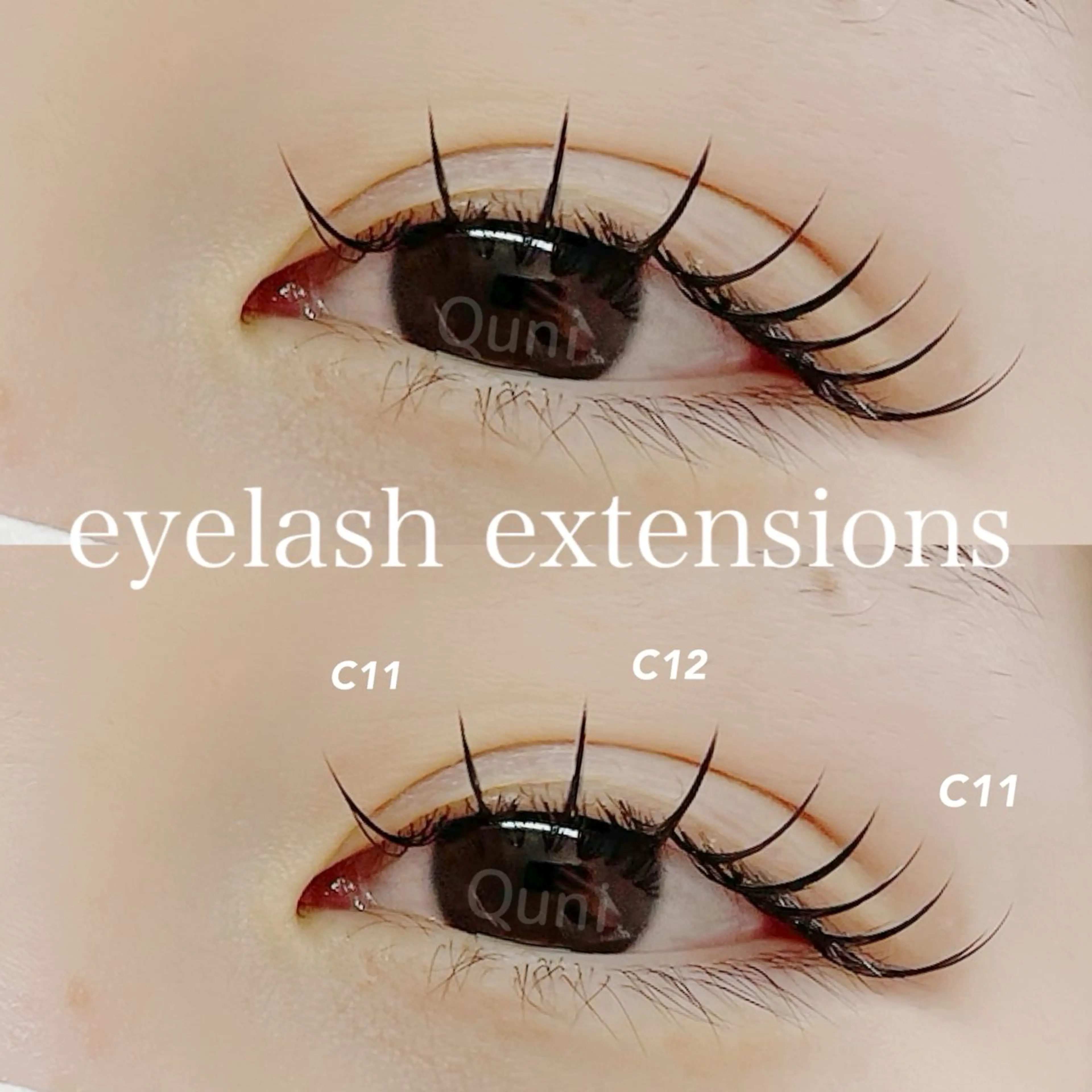 マツエク・マツパ 束感まつ毛 フラットラッシュ マツエク Quni ☁️のマツエク・マツパデザイン