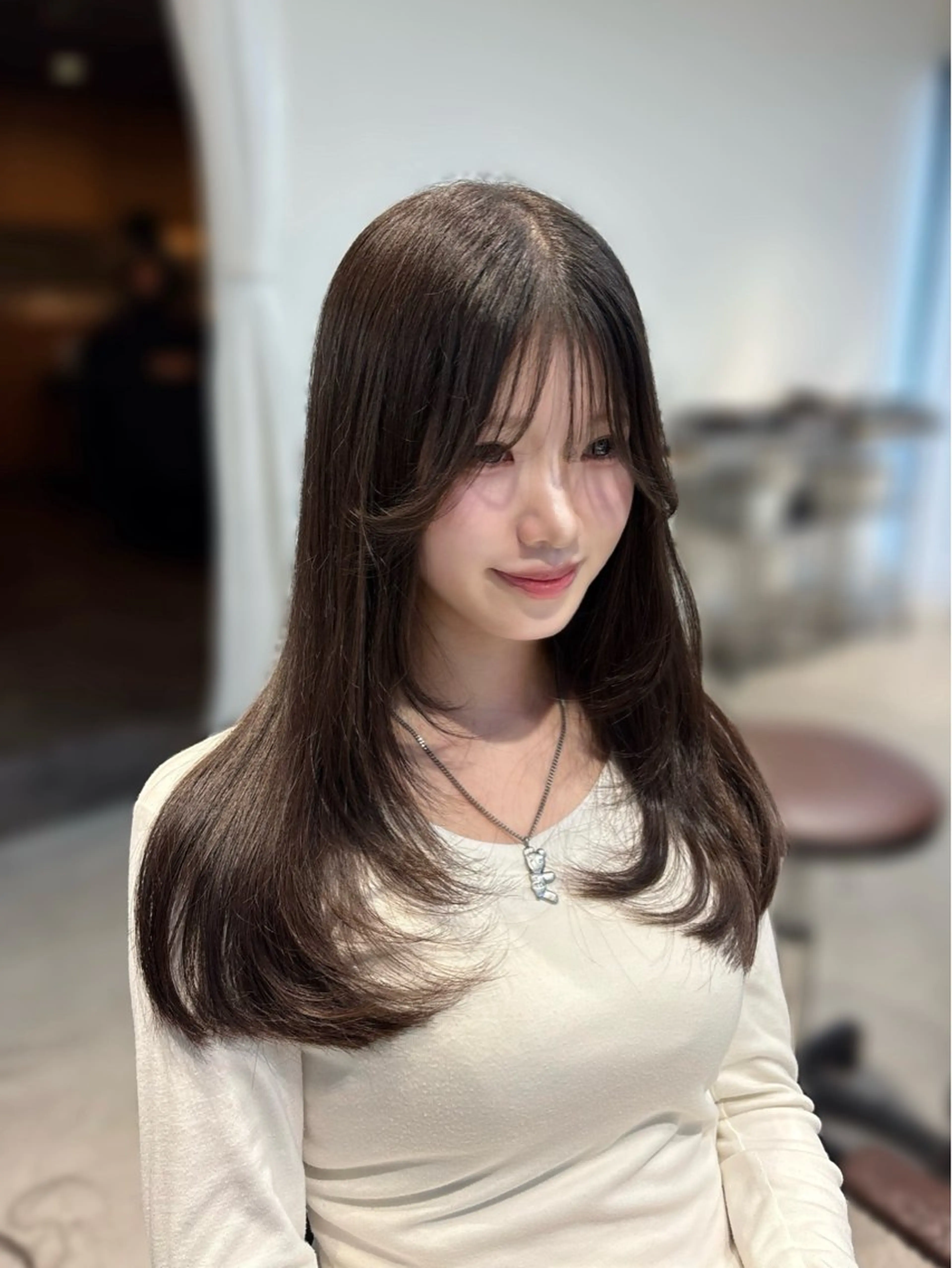 ロング カラー ヘアカラー 縮毛矯正 nina/髪質改善 /柔らかな艶髪🫧のヘアスタイル