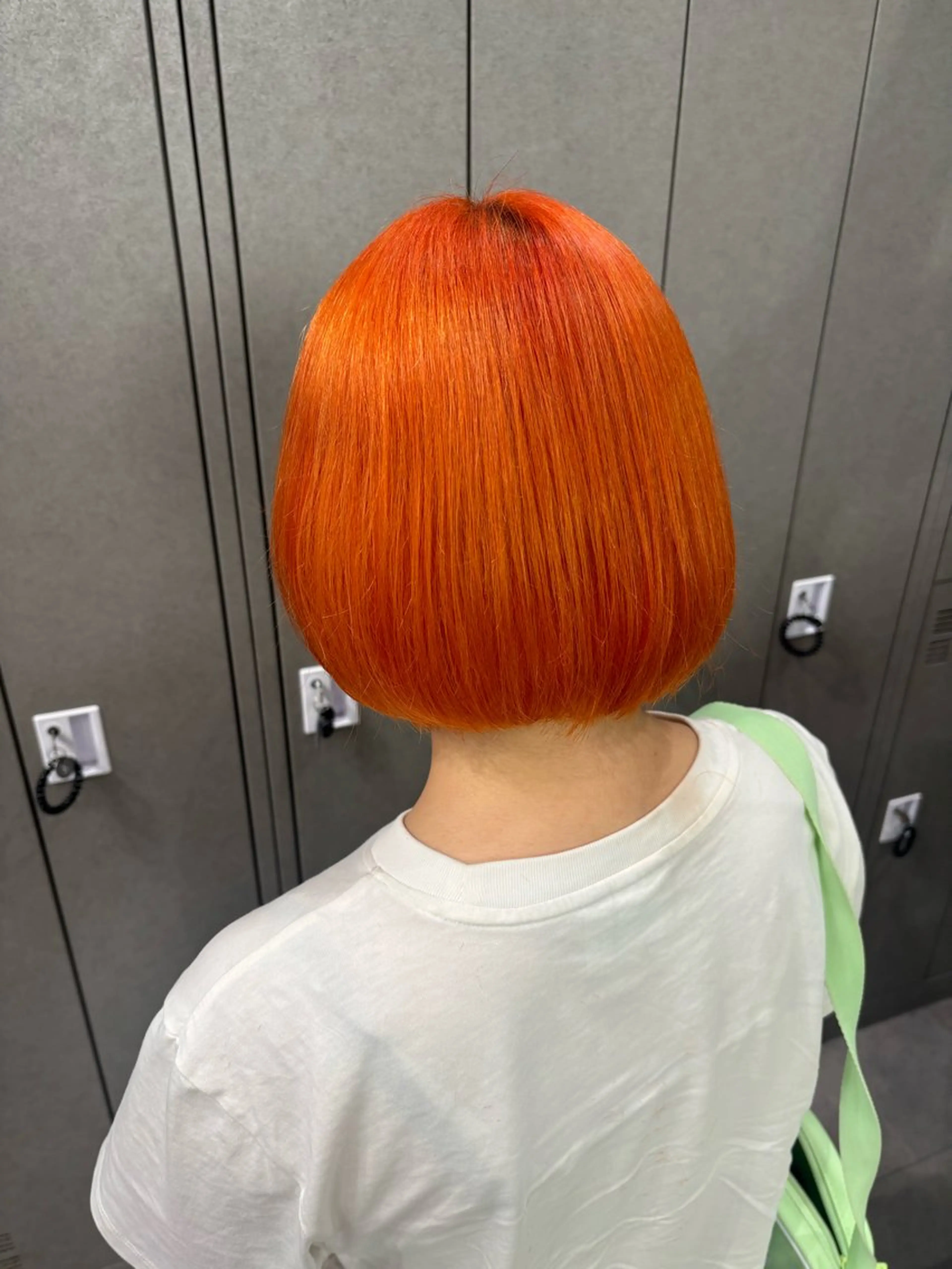 カラー ブリーチ ブロンド オレンジ ヘアカラー メンズパーマ/韓国 ヘア/Mino🤍のヘアスタイル