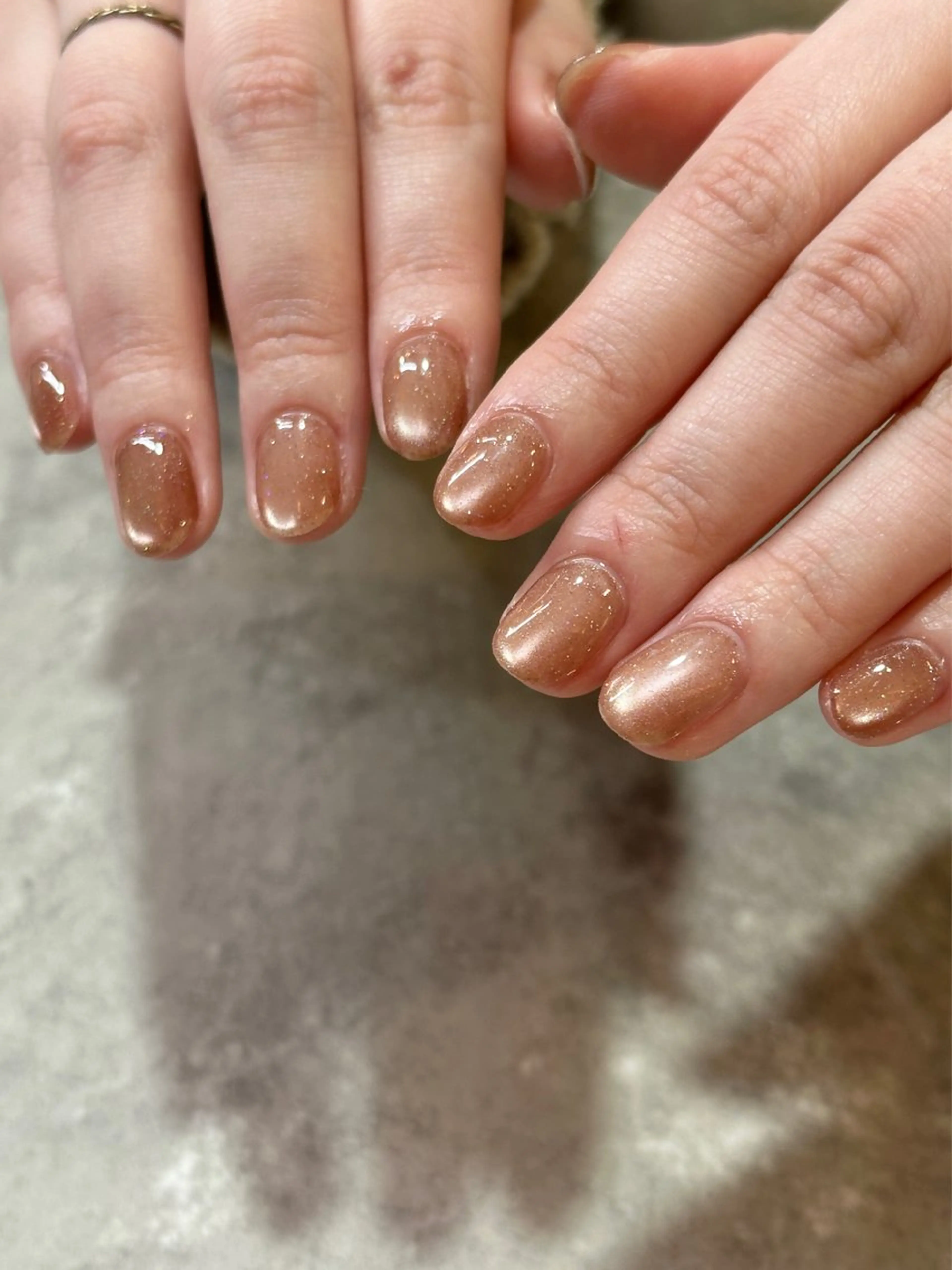 ネイル ブラウン tiffin Hiroeのネイルデザイン