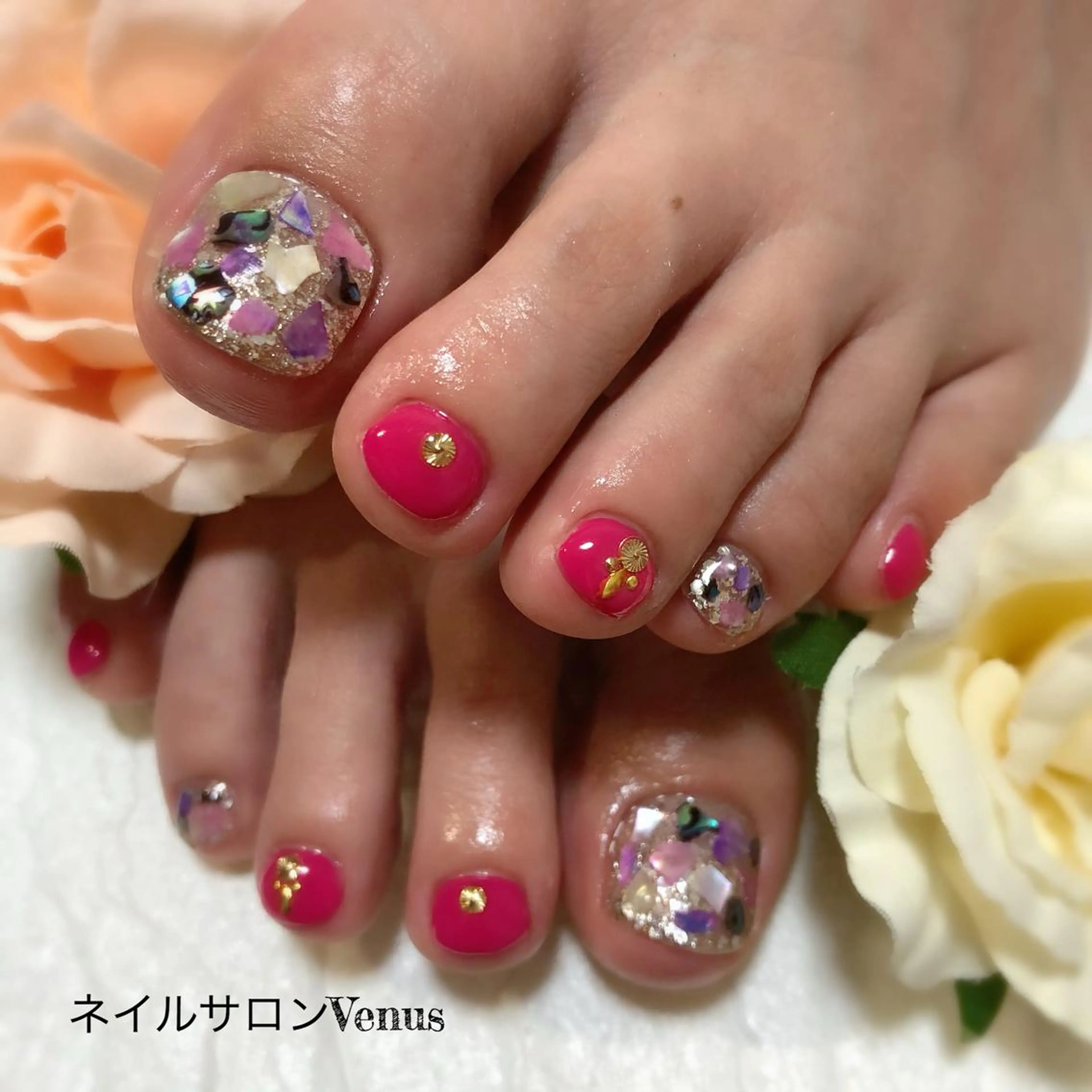 ネイル フットネイル フットネイル Nail salon Venusのネイルデザイン