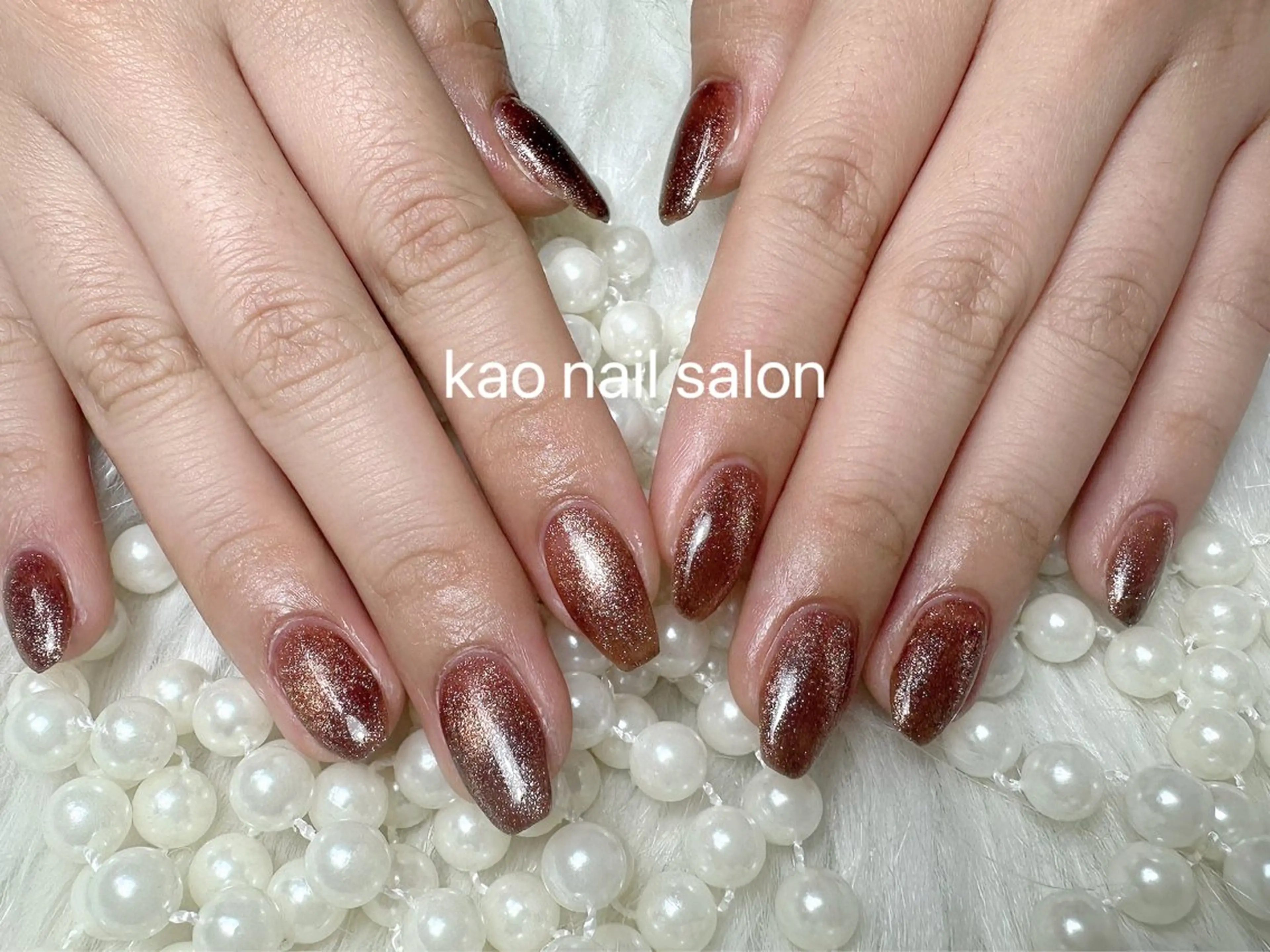ネイル マグネットネイル ハンドネイル kao nail マグネット/長さだしのネイルデザイン