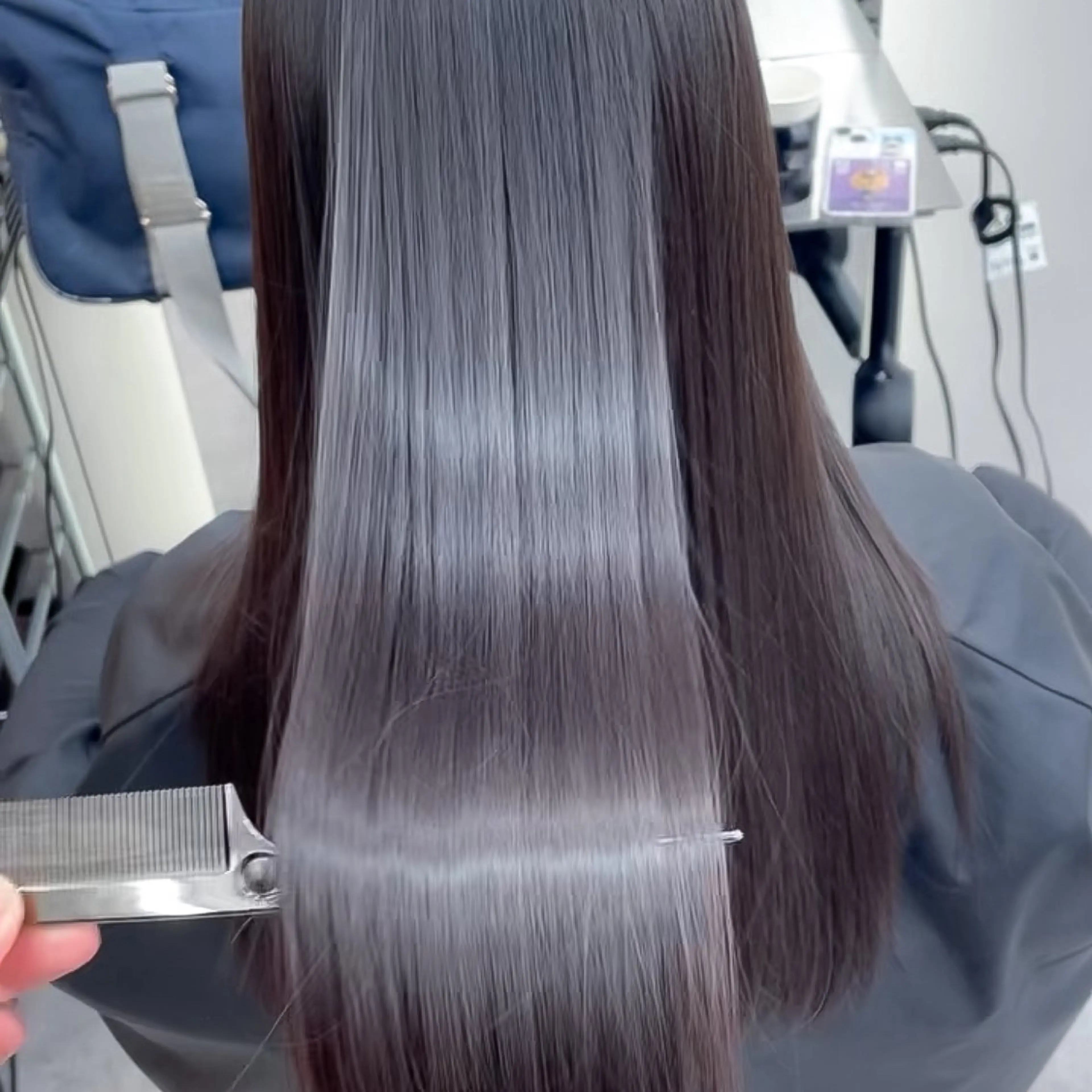 ロング カラー ヘアカラー トリートメント ストンボブ/レイヤー 艶カラー💎ヒデジのヘアスタイル