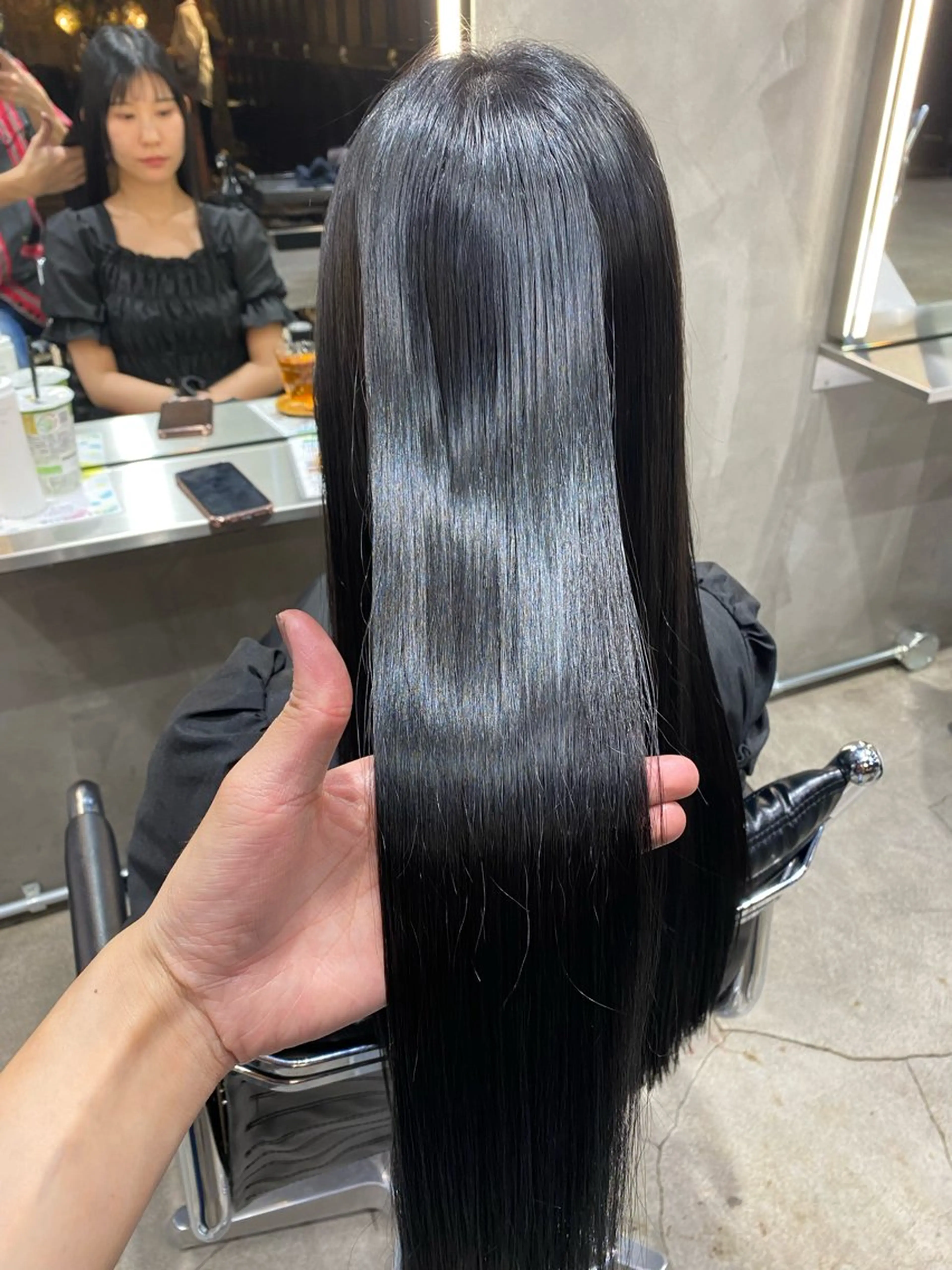 カラー 黒髪 ブルーカラー ブルーブラック カット ヘアカラー トリートメント Ms.CHARM所属・透明感カラー🌿 グレージュ🐺陽介のヘアスタイル