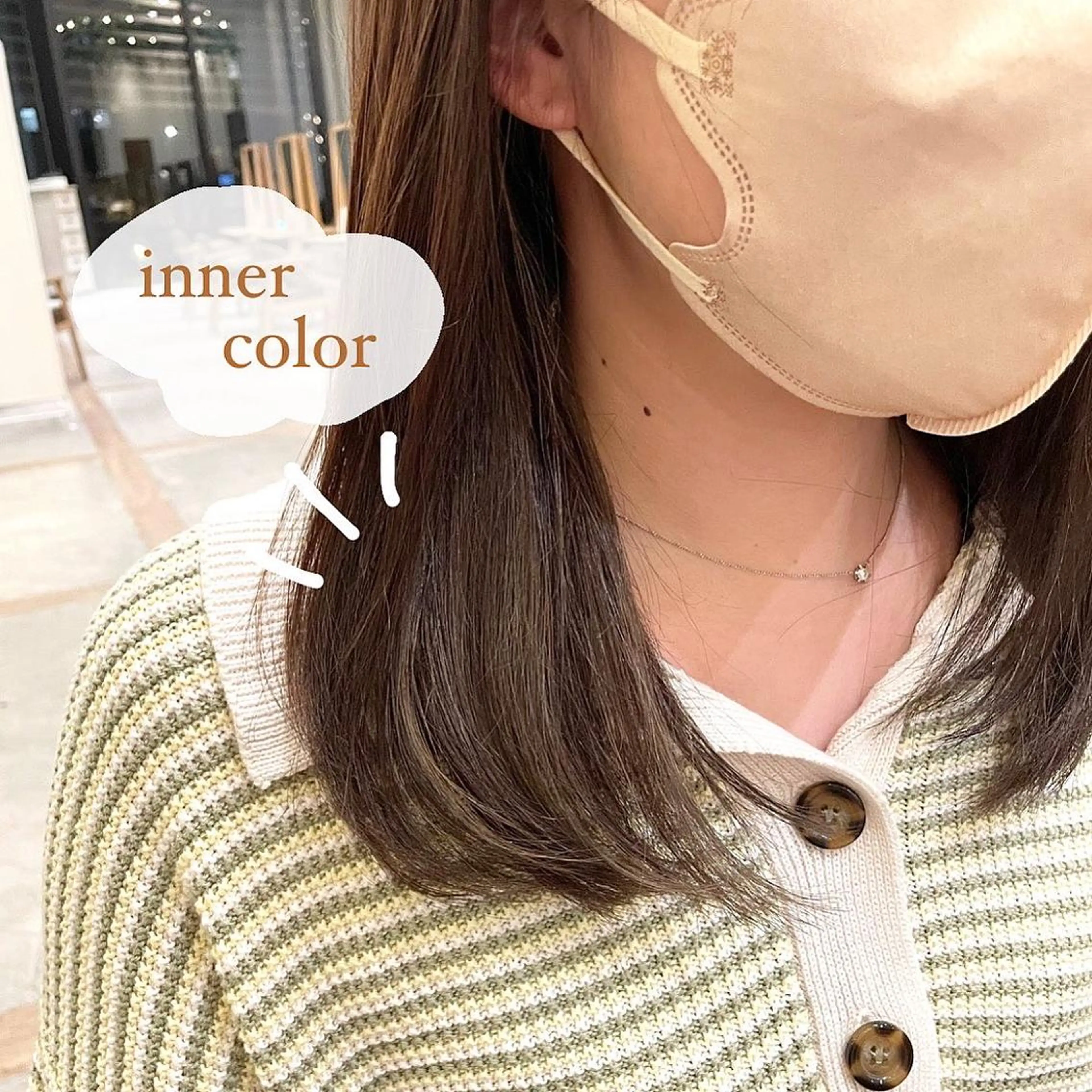 カラー インナーカラー OAK 学芸大学所属・秋葉萌　透明感カラー /レイヤー/ボブ♡のヘアスタイル