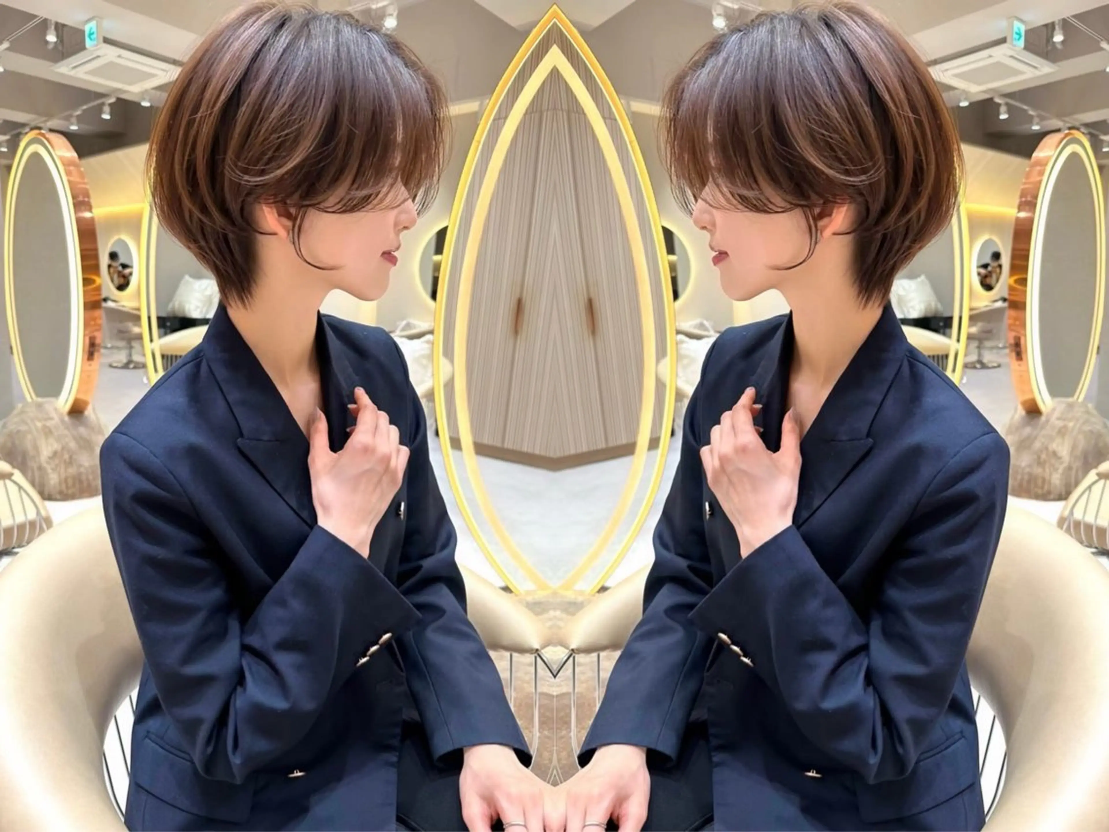 ショート カラー ボブ ショートヘア ショート/ボブ 岡田洸太のヘアスタイル