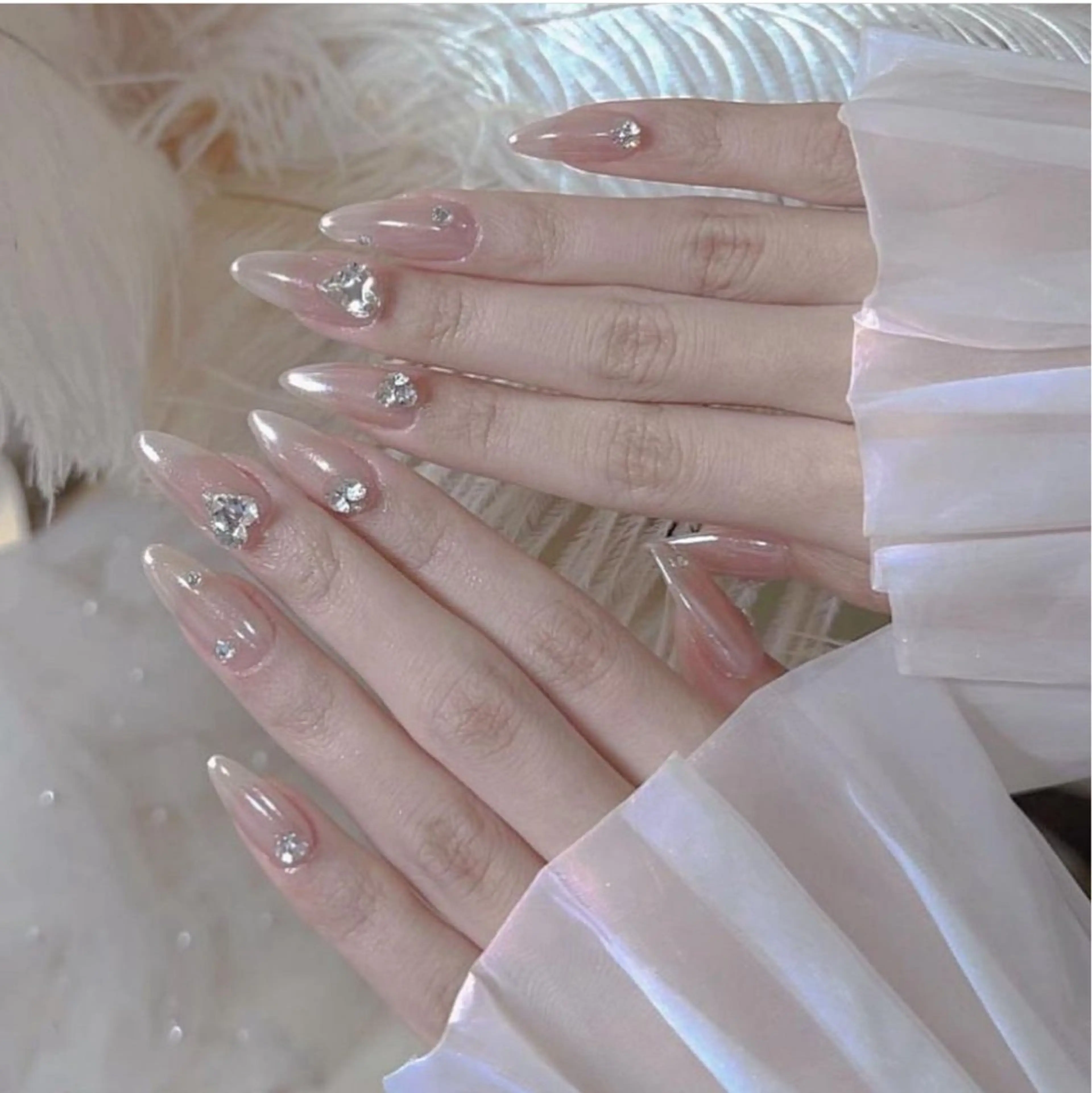 🎀チップ長さだし10本＋当店定額デザイン・ベースカラー変えれ「ジェルオフ無料」の写真