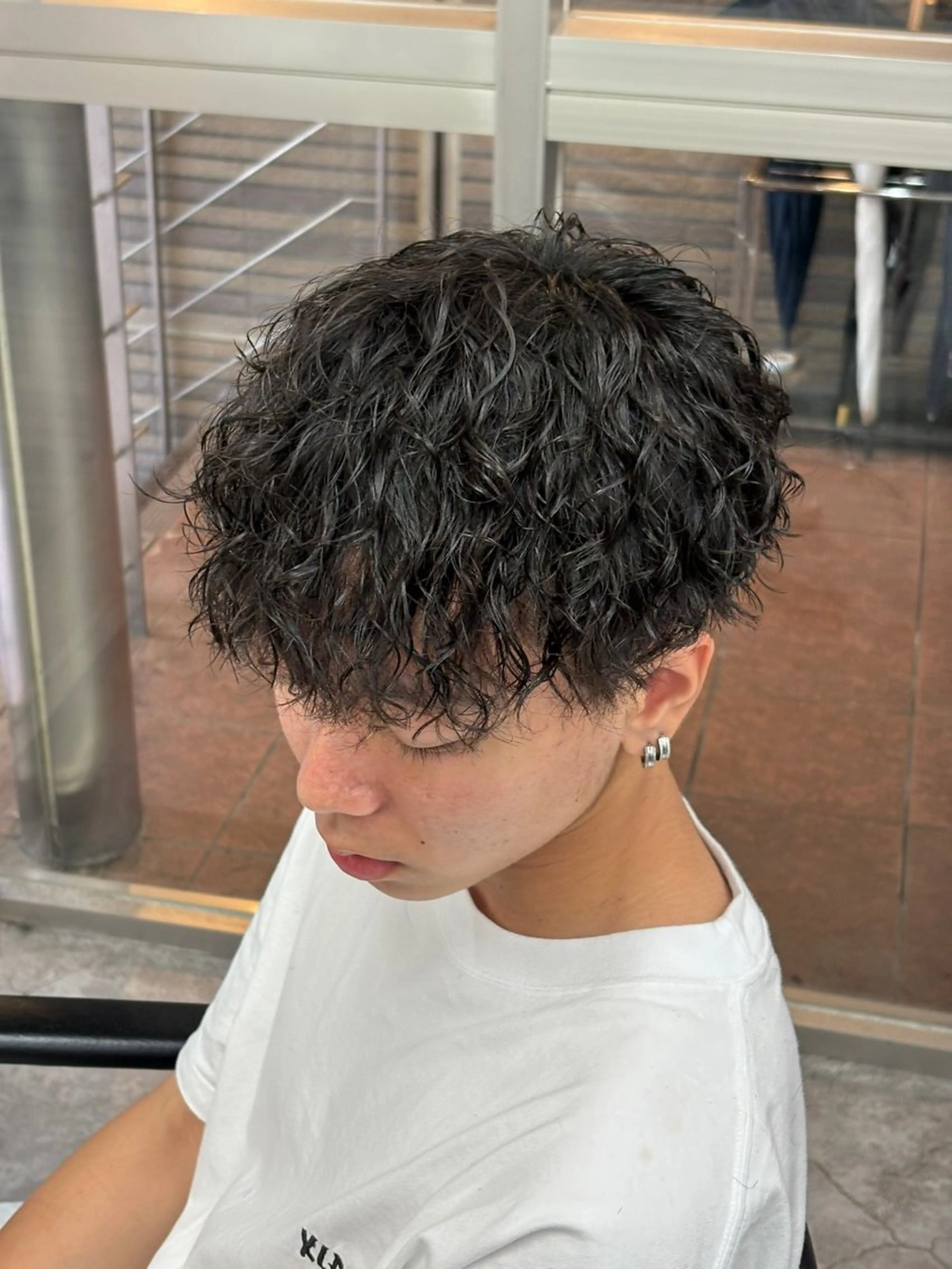 ミディアム カラー パーマ メンズ カット パーマ トリートメント ヘッドスパ メンズパーマ特化 🔥韓国ヘア職人🔥のヘアスタイル