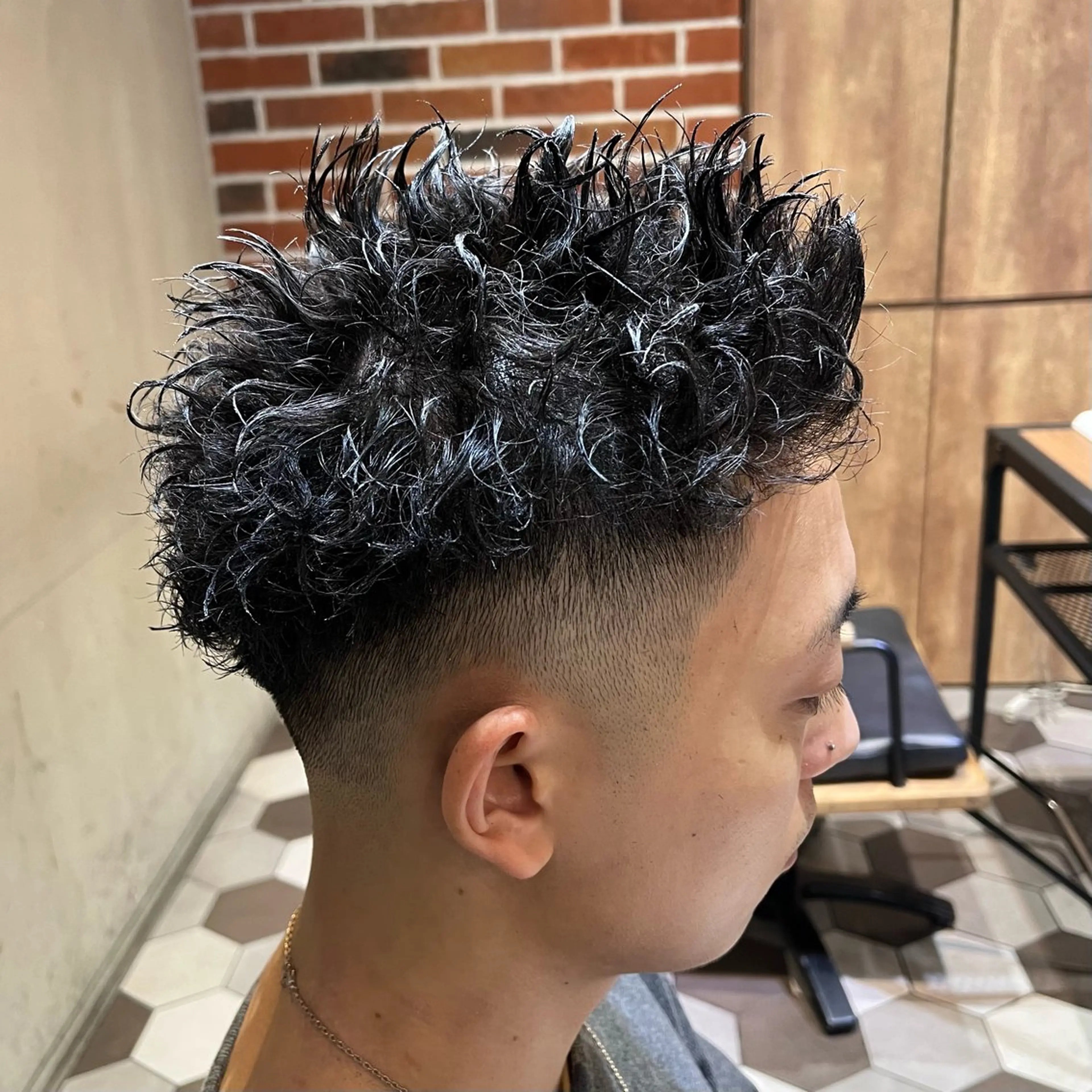 ショート パーマ メンズ パーマ 梅田/メンズ専門 ／加地光尊のヘアスタイル