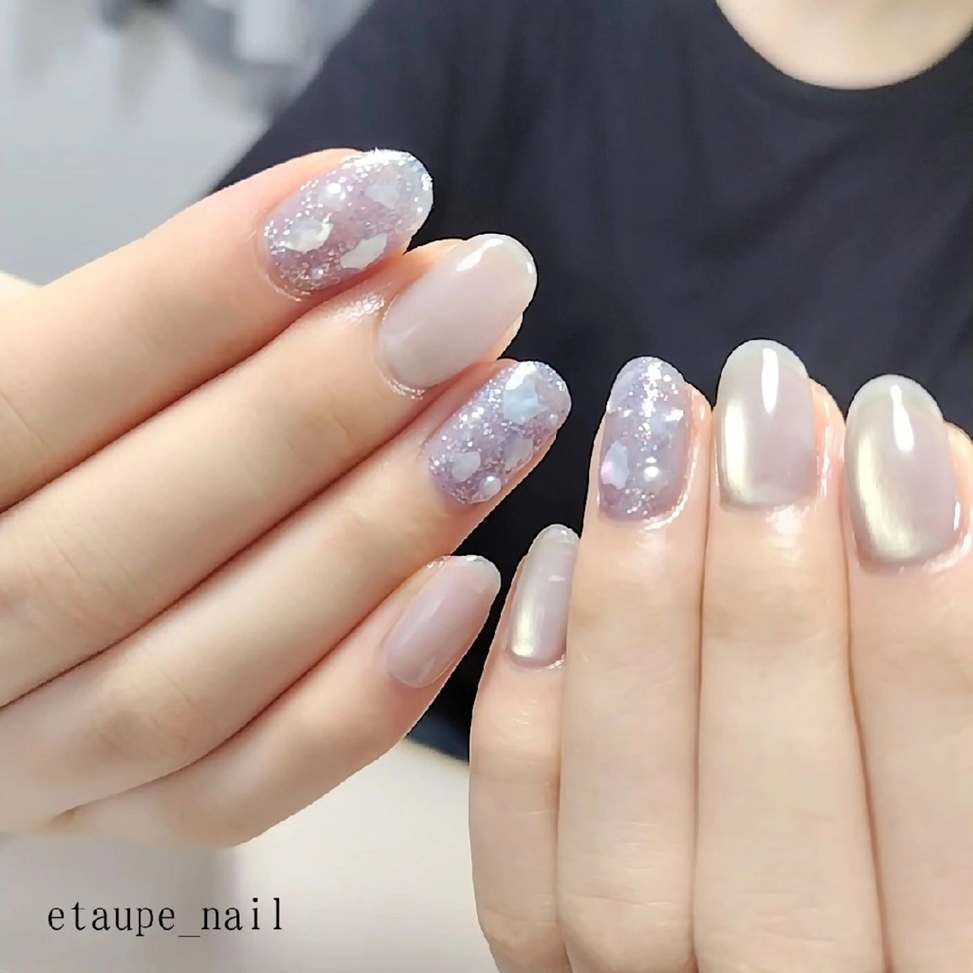 ネイル ジェルネイル グリーン マグネットネイル ニュアンスネイル ハンドネイル etaupe nail所属・向原自宅サロン ★エトープネイルのネイルデザイン