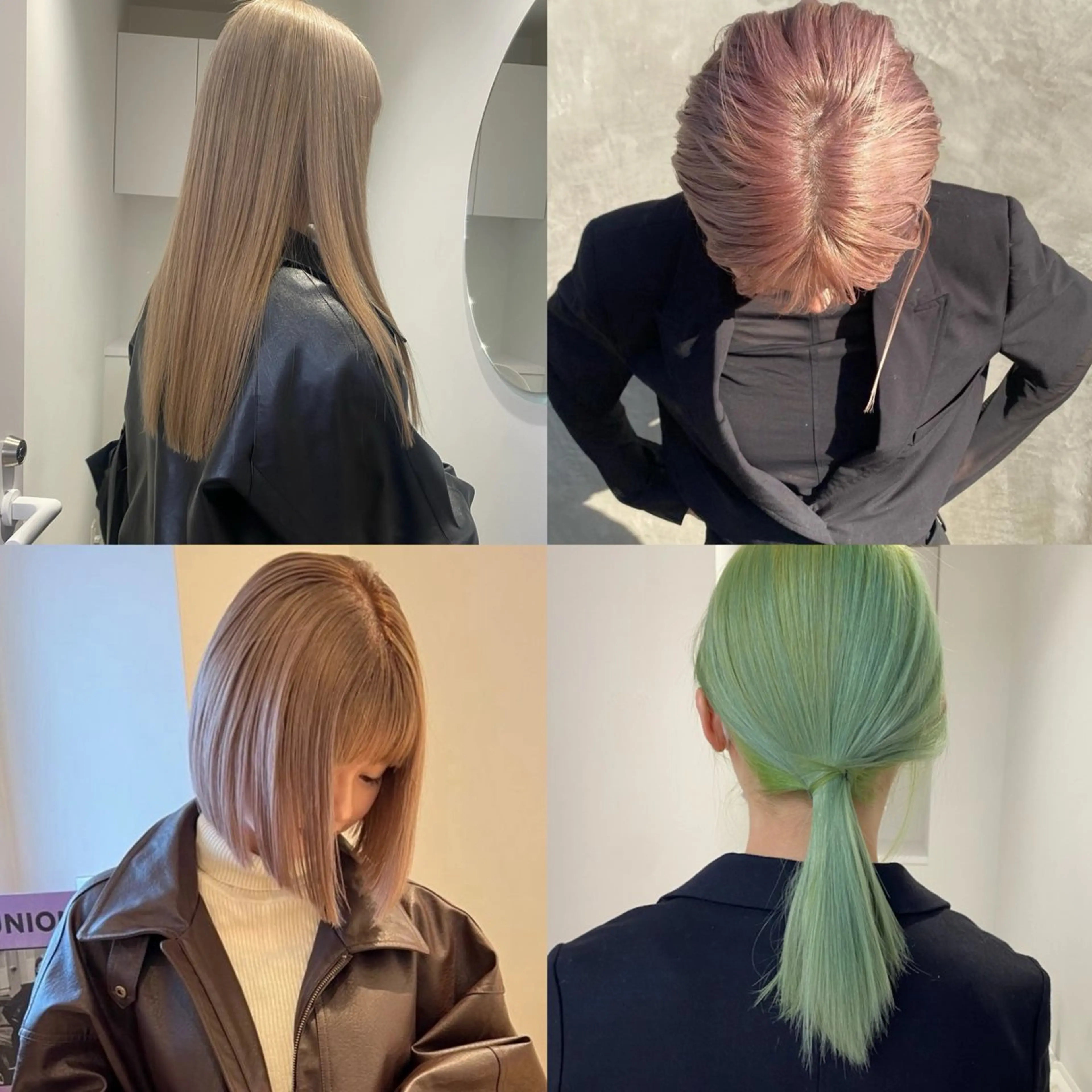 カラー ベージュカラー ハイトーンカラー ピンクカラー ホワイトピンク ヘアカラー ボブ/ハイトーン REINAのヘアスタイル