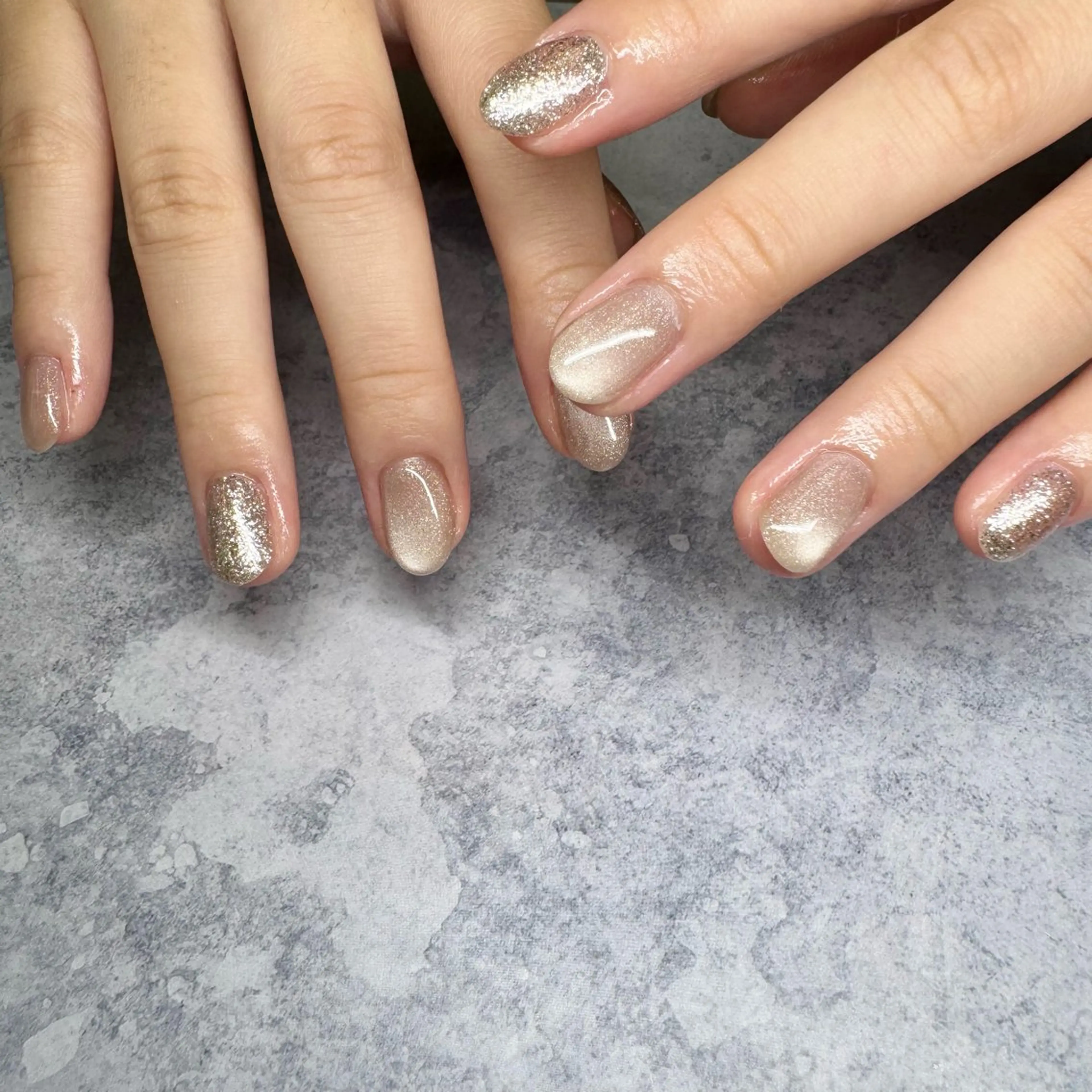 ネイル マグネットネイル ハンドネイル chai.上本町 UNRIのネイルデザイン