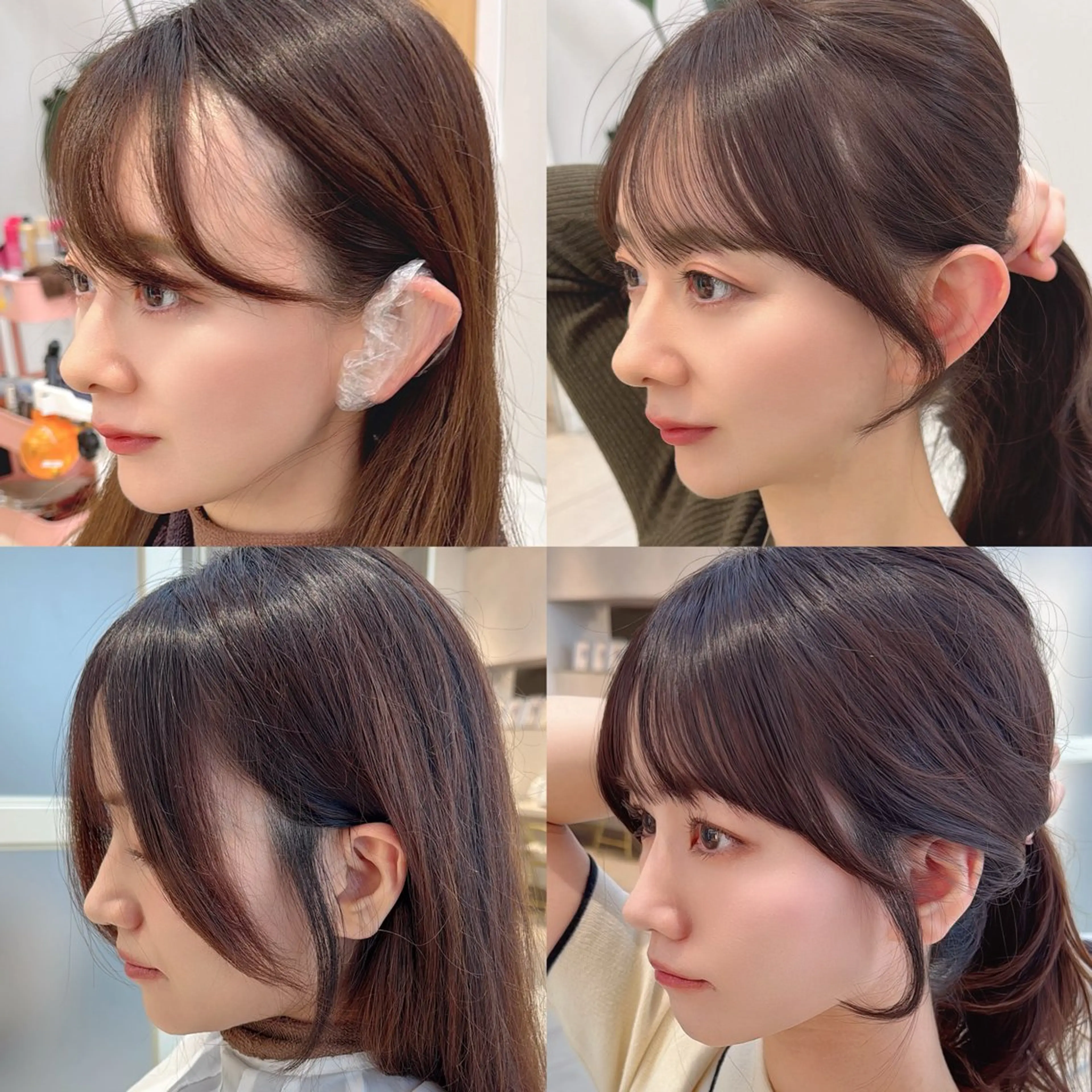 セミロング レイヤーカット/ 顔まわり/アオイのヘアスタイル