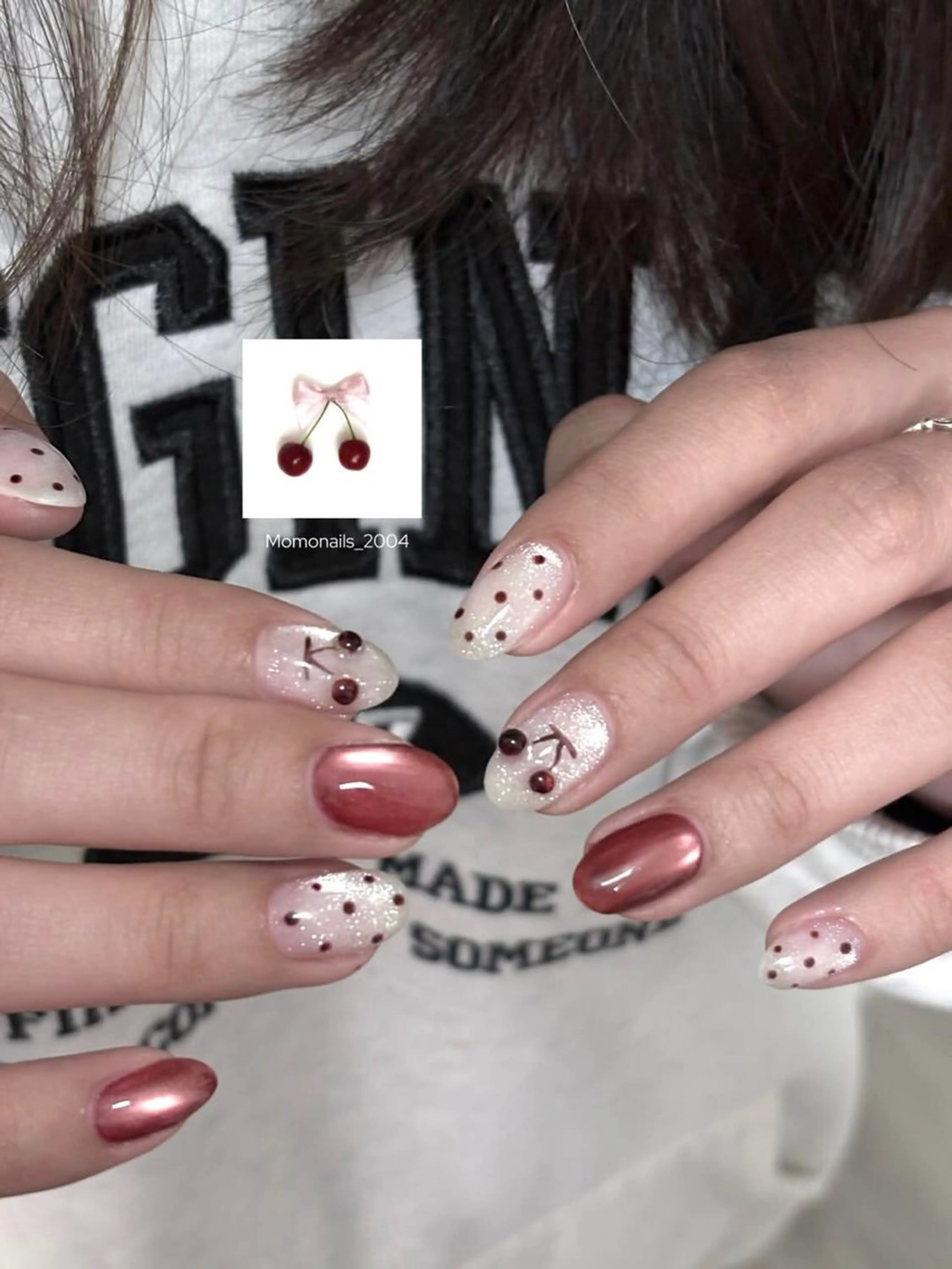 ネイル グラデーション ラメ(グリッター) マグネットネイル ミラーネイル ニュアンスネイル ハンドネイル Lumi de nails所属・Lumi de nailsのネイルデザイン