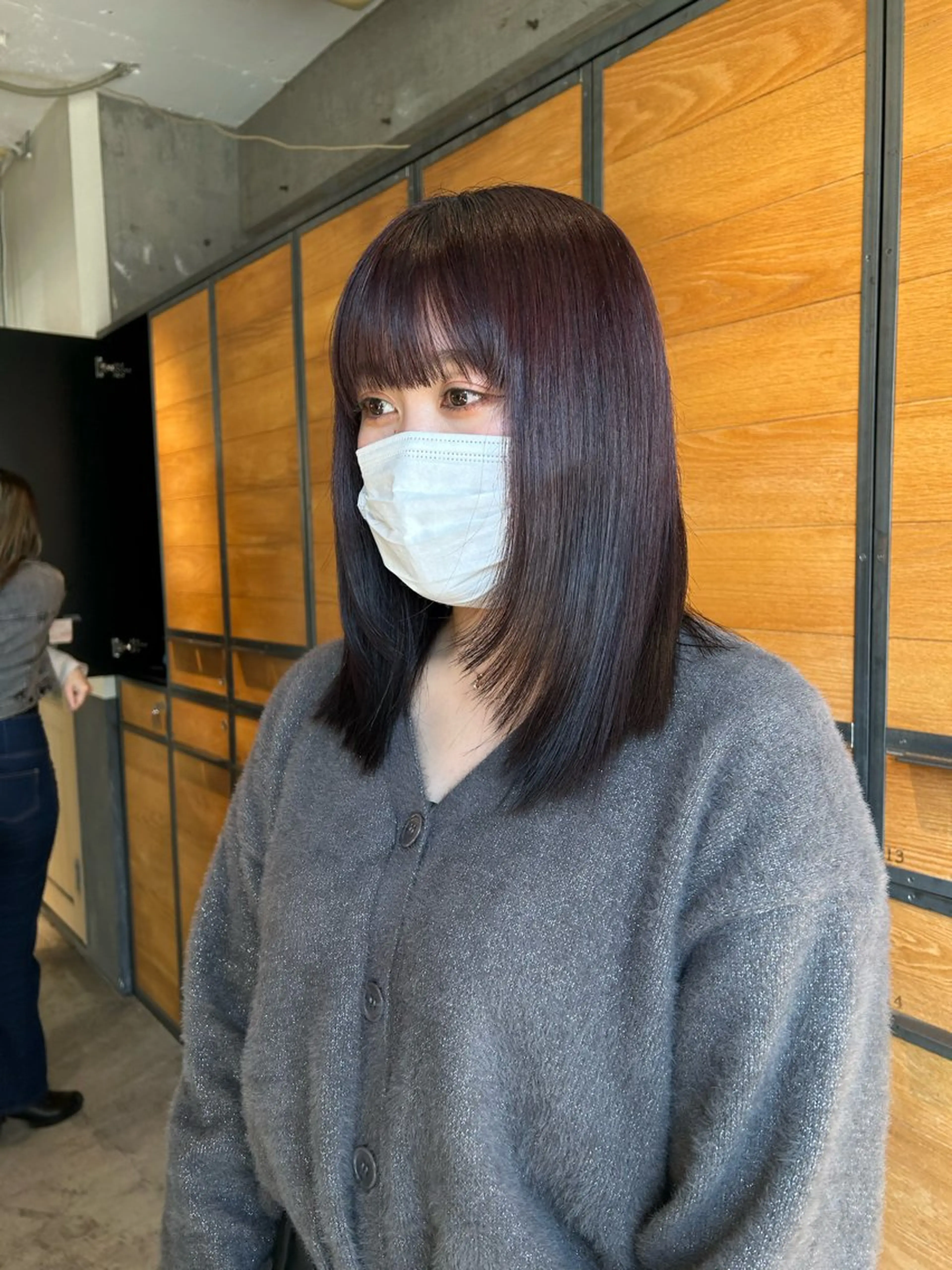 セミロング カラー ブラウンカラー ラベンダーカラー ヘアカラー keen 立川のヘアスタイル