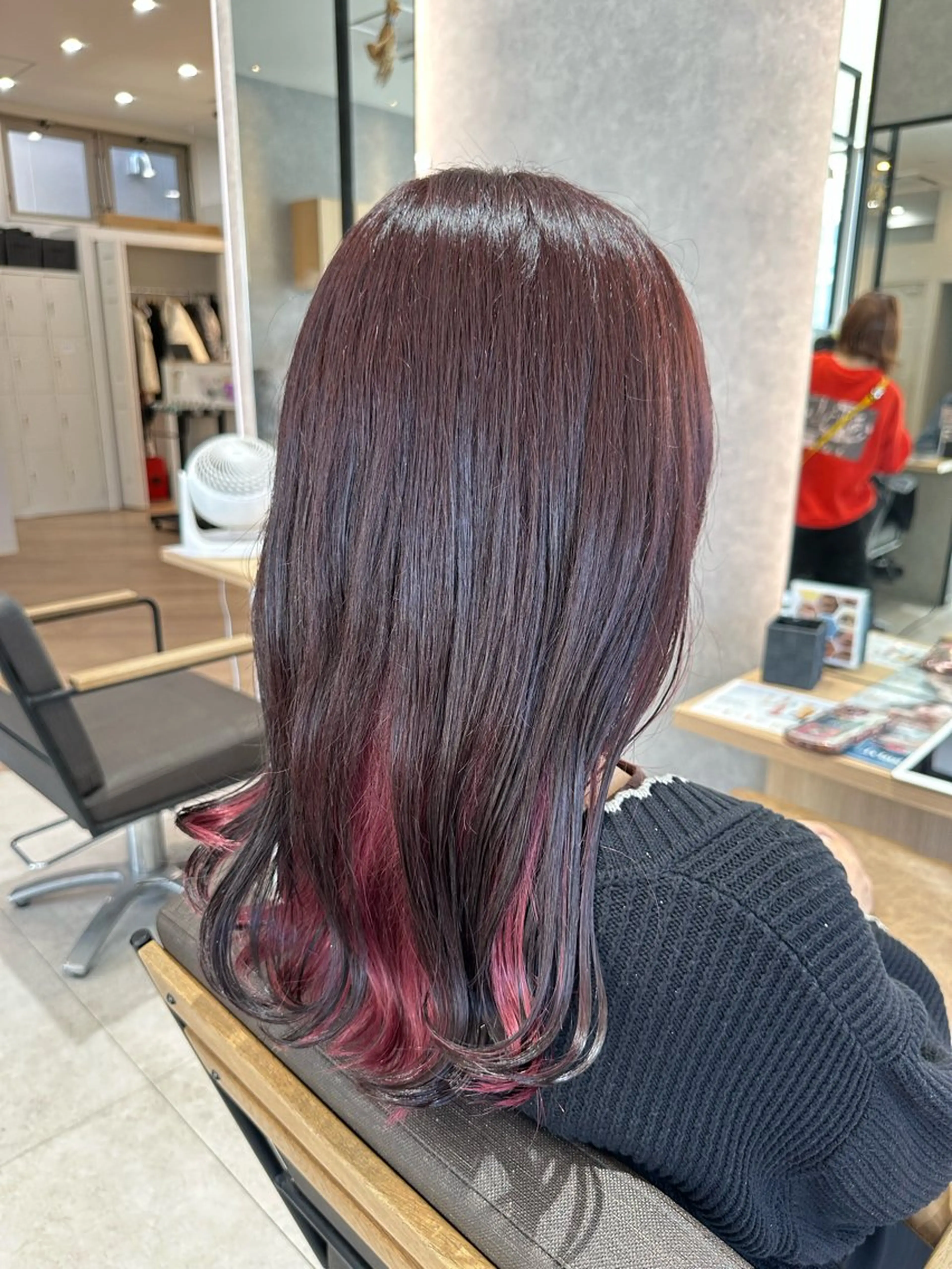 ミディアム カラー ブリーチ ピンクカラー 🍜のばた 🍜のヘアスタイル