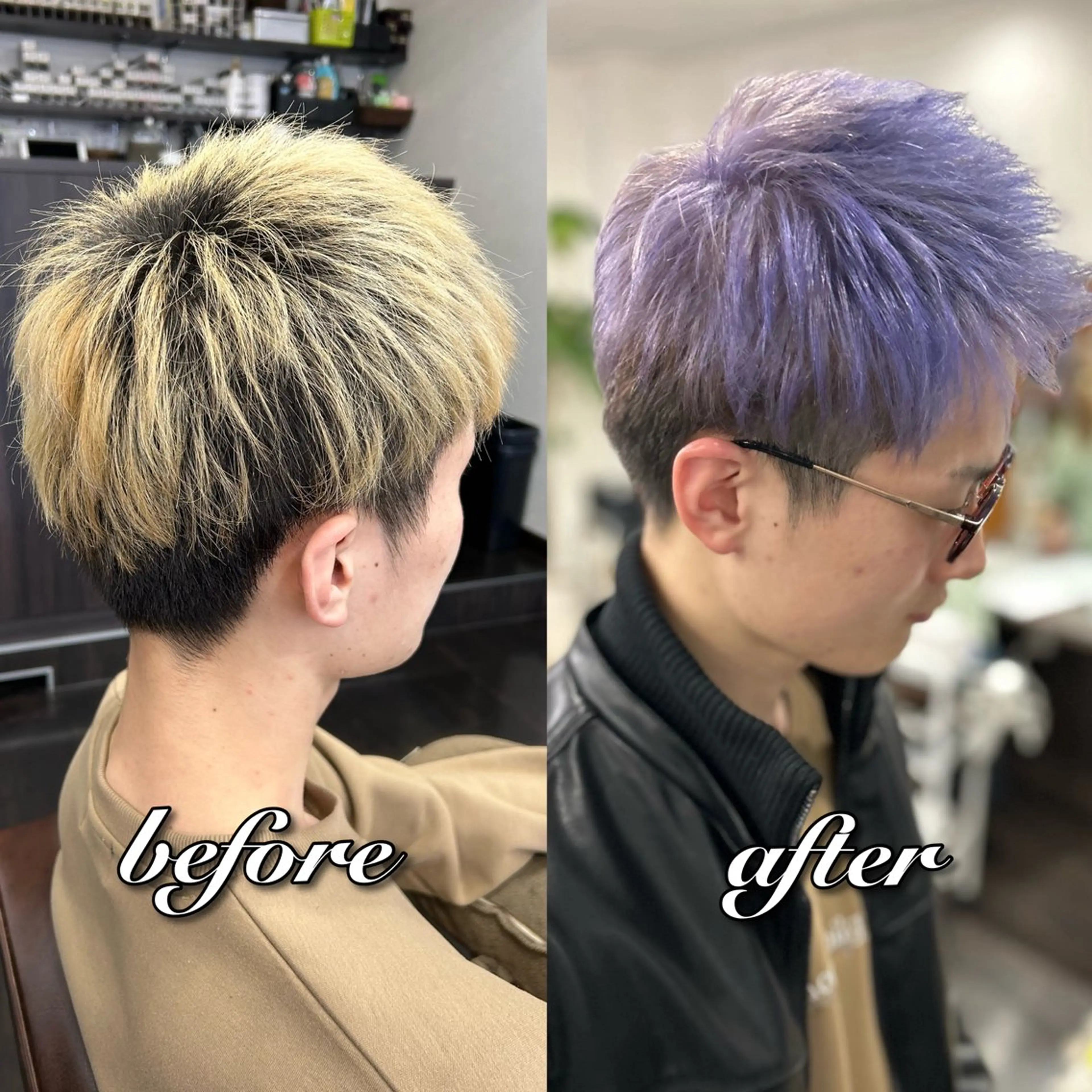 カラー メンズ 透明感カラー バイオレットカラー ヘアカラー LIOS ふうか  🌻のヘアスタイル